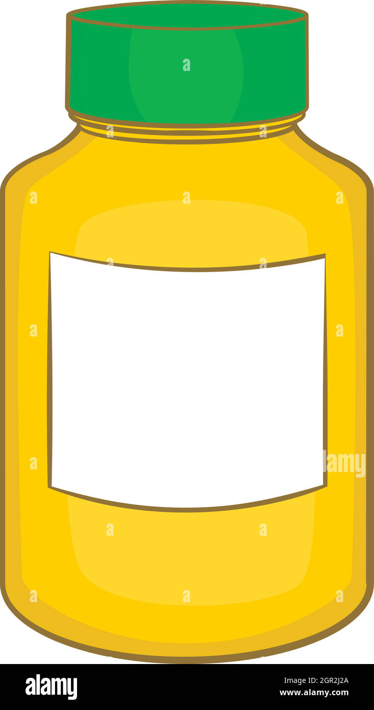 Frascos de píldoras, el icono de estilo de dibujos animados Imagen Vector  de stock - Alamy
