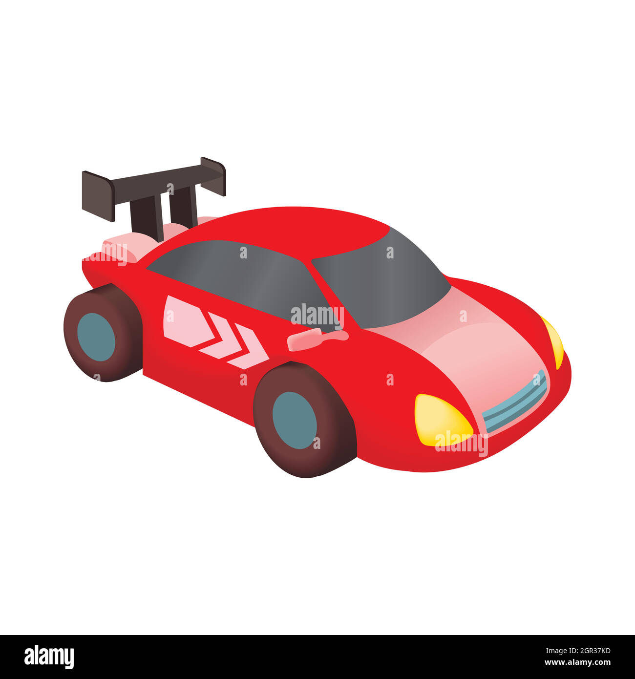 El coche de carreras rojo icono, estilo de dibujos animados Imagen Vector  de stock - Alamy
