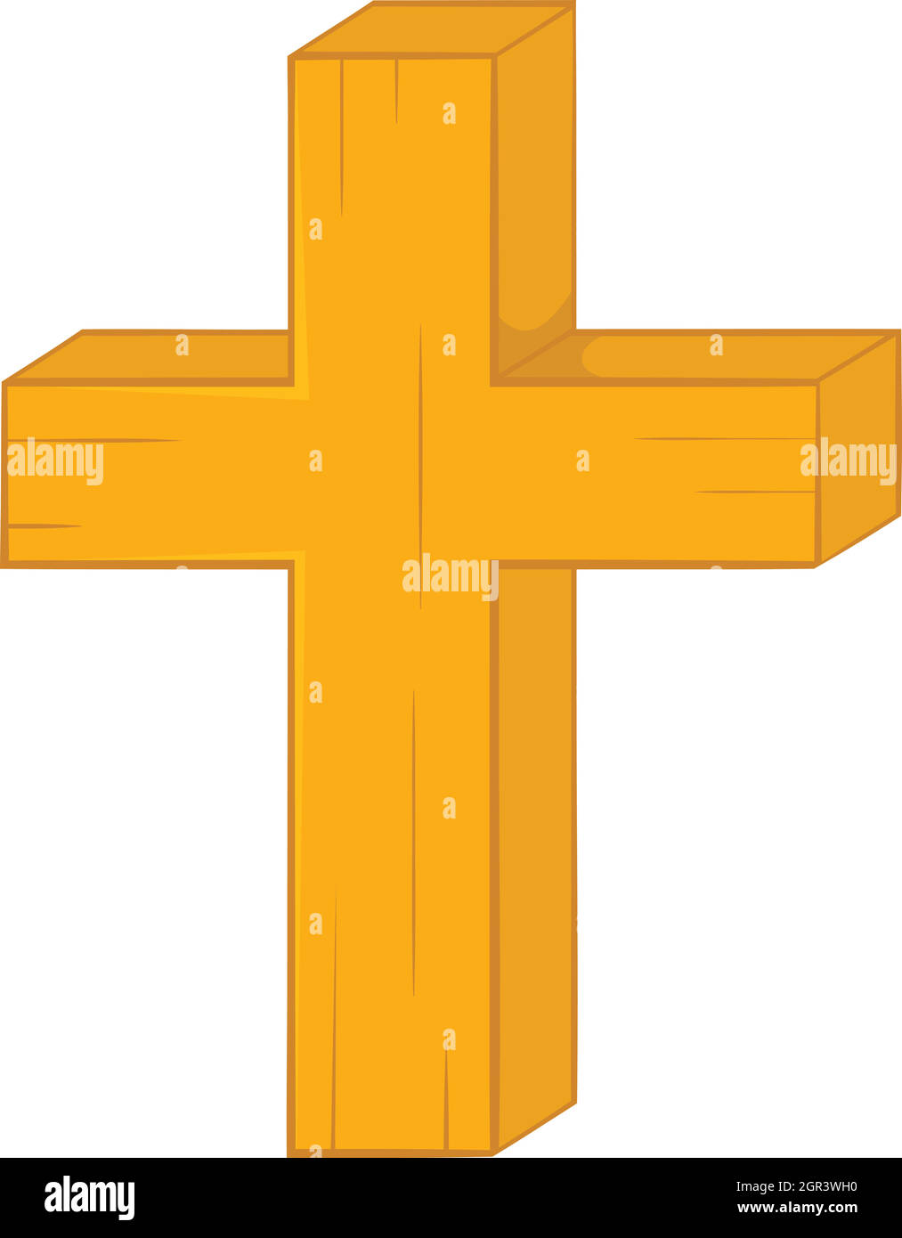 Icono de cruz cristiana en el estilo de dibujos animados Imagen Vector de  stock - Alamy