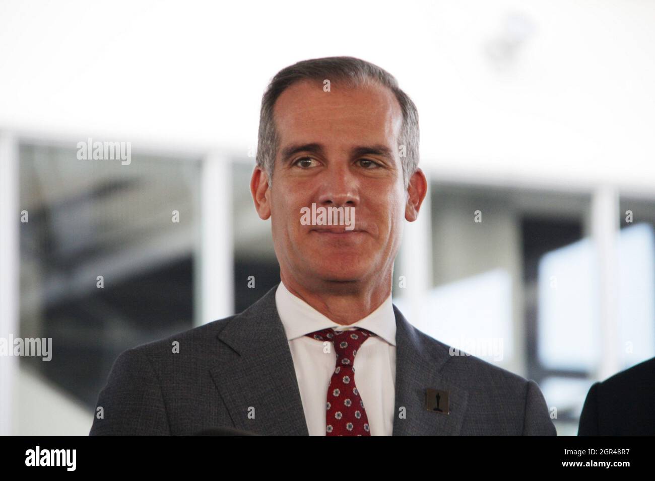 Los Ángeles, EE.UU., 30 2021 de septiembre: Eric Garcetti 09/30/2021 La Ceremonia de Dedicación y el Corte Oficial de Cinta para la Apertura del Museo de Fotos de la Academia de las Imágenes de Movimiento en Los Ángeles, CA Foto por Izumi Hasegawa/HollywoodNewsWire.net Crédito: Hollywood News Wire Inc./Alamy Live News Foto de stock