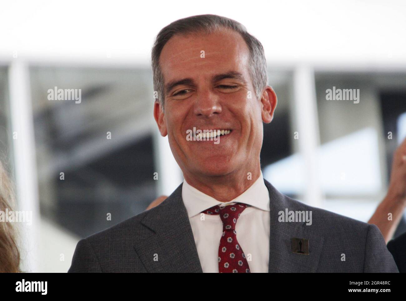 Los Ángeles, EE.UU., 30 2021 de septiembre: Eric Garcetti 09/30/2021 La Ceremonia de Dedicación y el Corte Oficial de Cinta para la Apertura del Museo de Fotos de la Academia de las Imágenes de Movimiento en Los Ángeles, CA Foto por Izumi Hasegawa/HollywoodNewsWire.net Crédito: Hollywood News Wire Inc./Alamy Live News Foto de stock