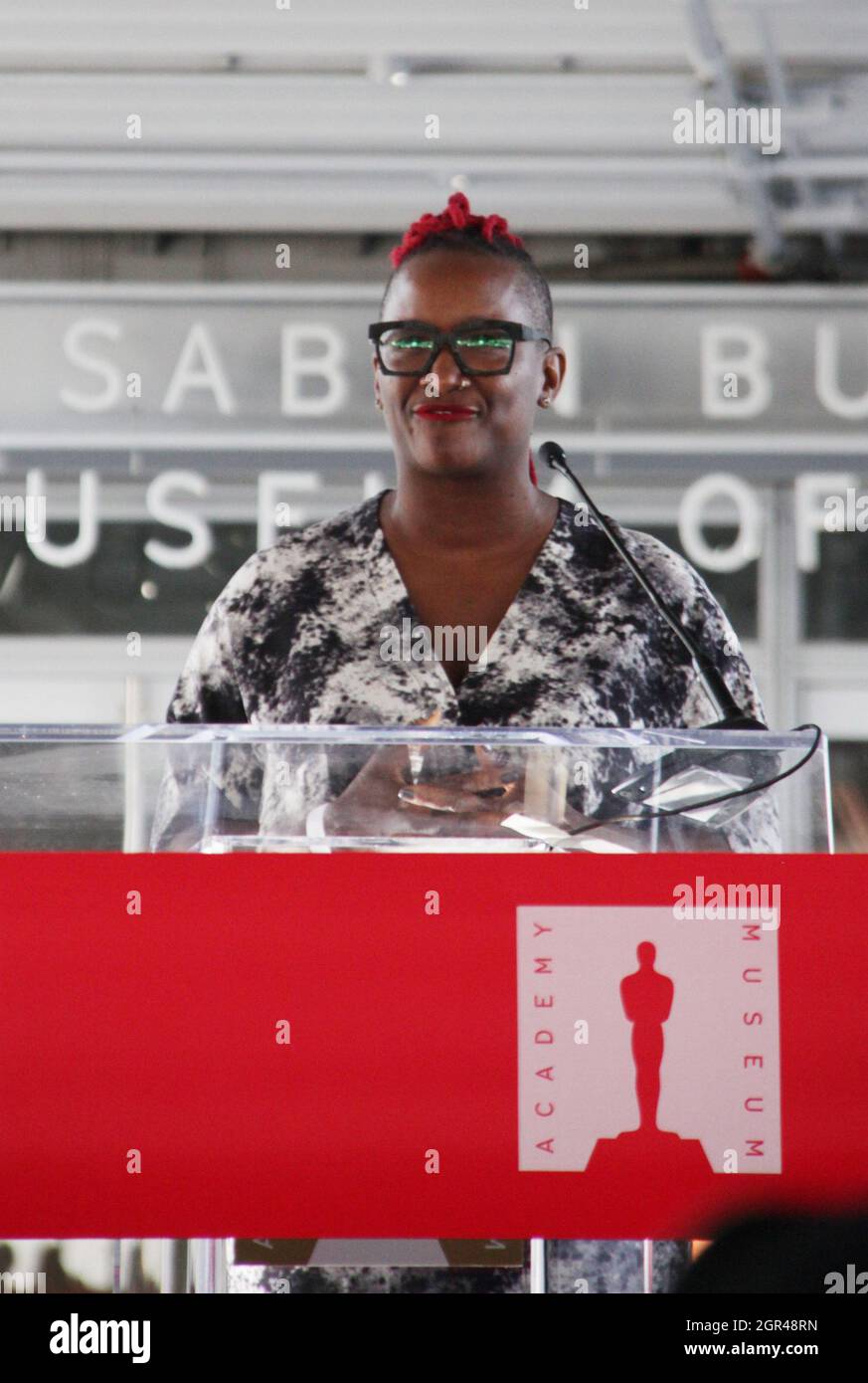 Los Ángeles, EE.UU., 30 2021 de septiembre: Effie T. Brown 09/30/2021 Ceremonia de dedicación y corte de cinta oficial para la apertura del Museo de la Academia de Imágenes de Movimiento realizado en el Museo de la Academia de Imágenes de Movimiento en Los Ángeles, CA Foto por Izumi Hasegawa/HollywoodNewsWire.net Crédito: Hollywood News Wire Inc./Alamy Live News Foto de stock