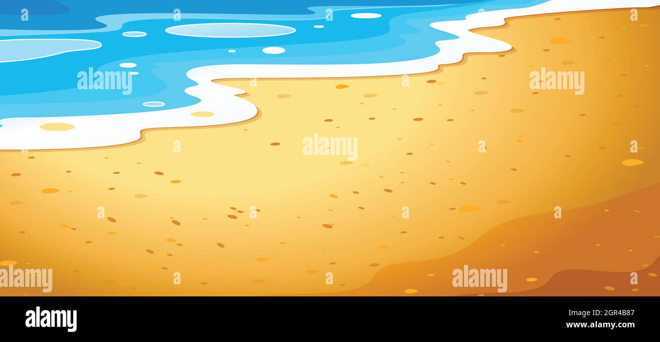 Un fondo de playa cercano Ilustración del Vector
