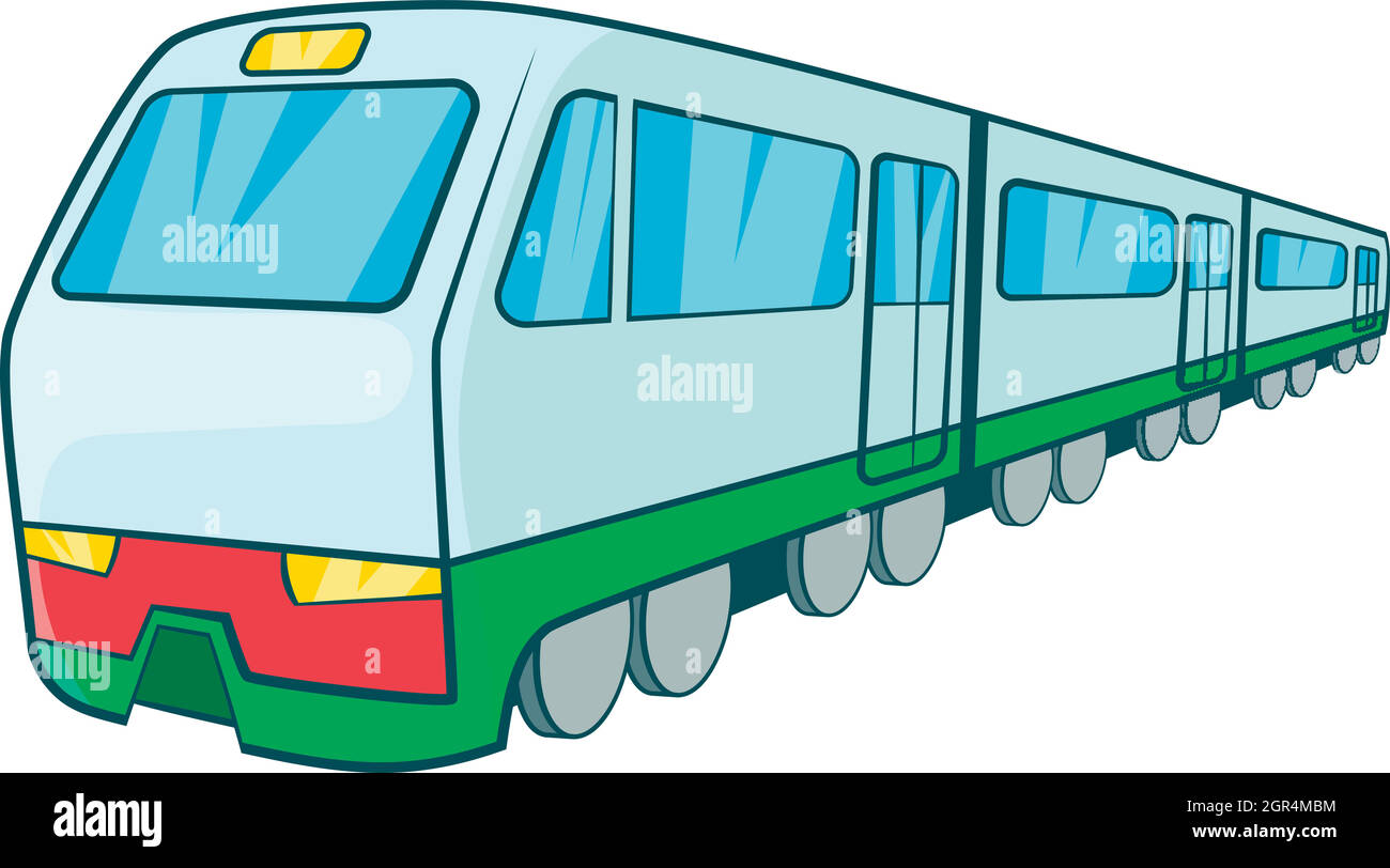 Icono de tren en el estilo de dibujos animados Imagen Vector de stock -  Alamy
