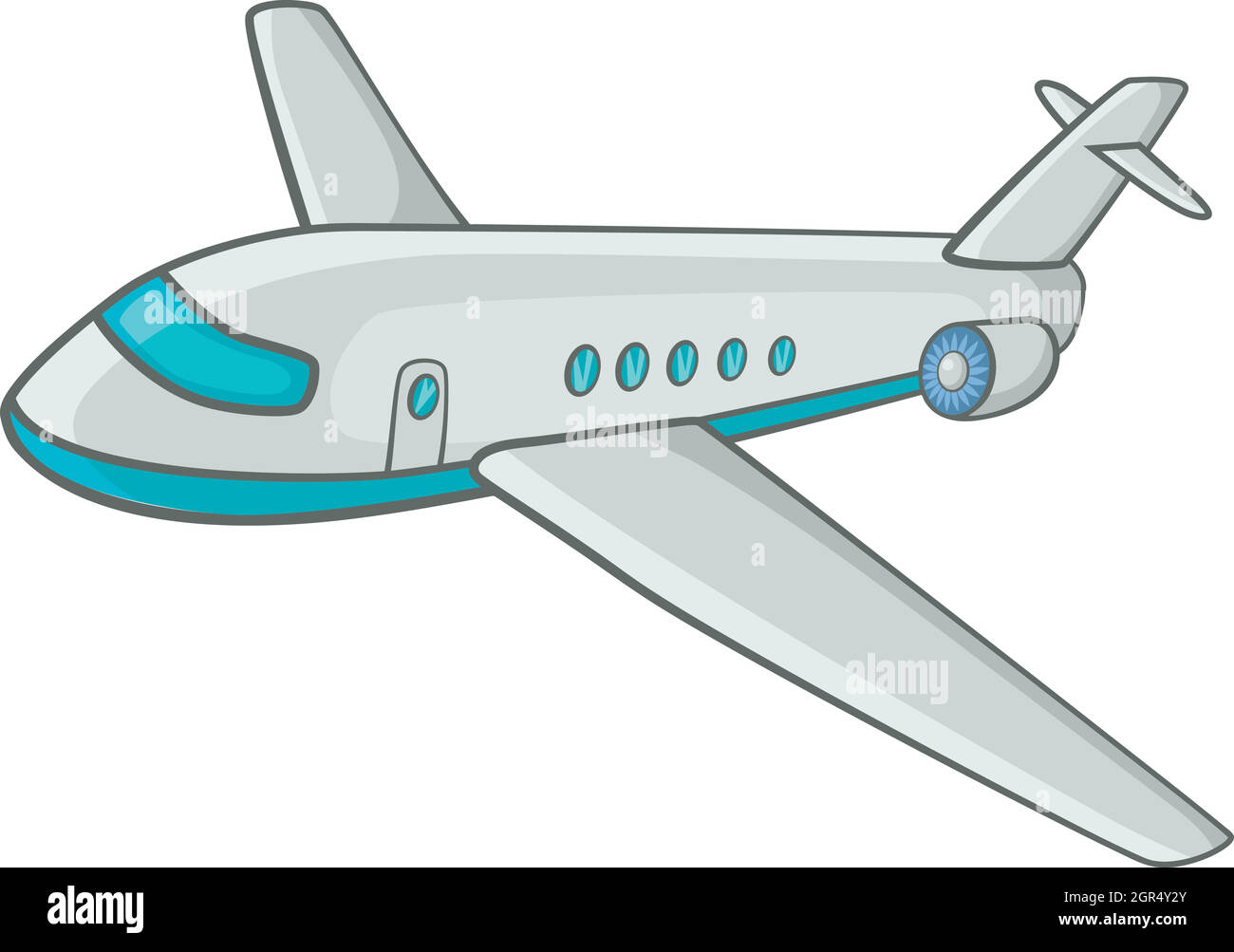 Avión de pasajeros, el icono de estilo de dibujos animados Imagen Vector de  stock - Alamy
