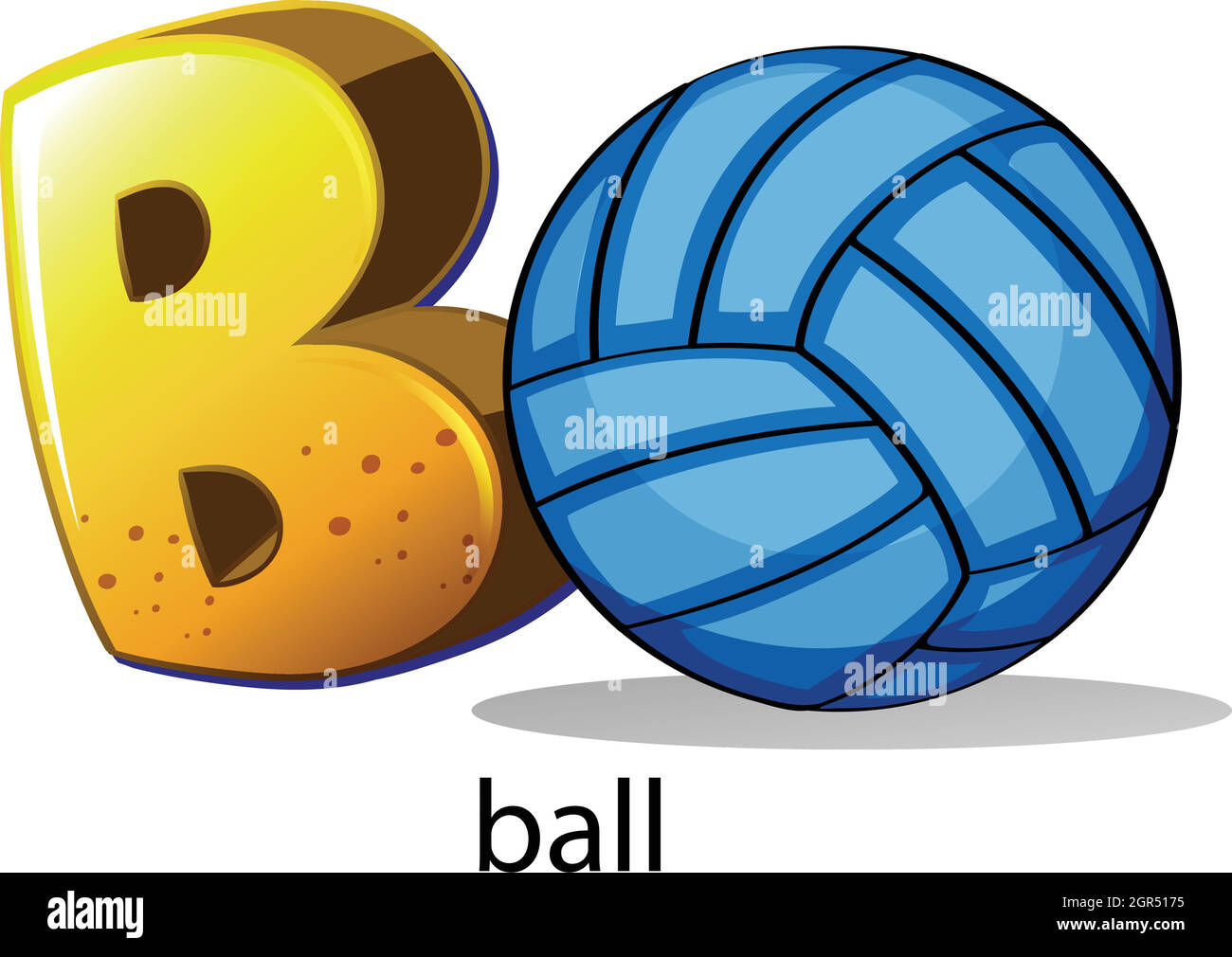 Una letra B para la bola Ilustración del Vector