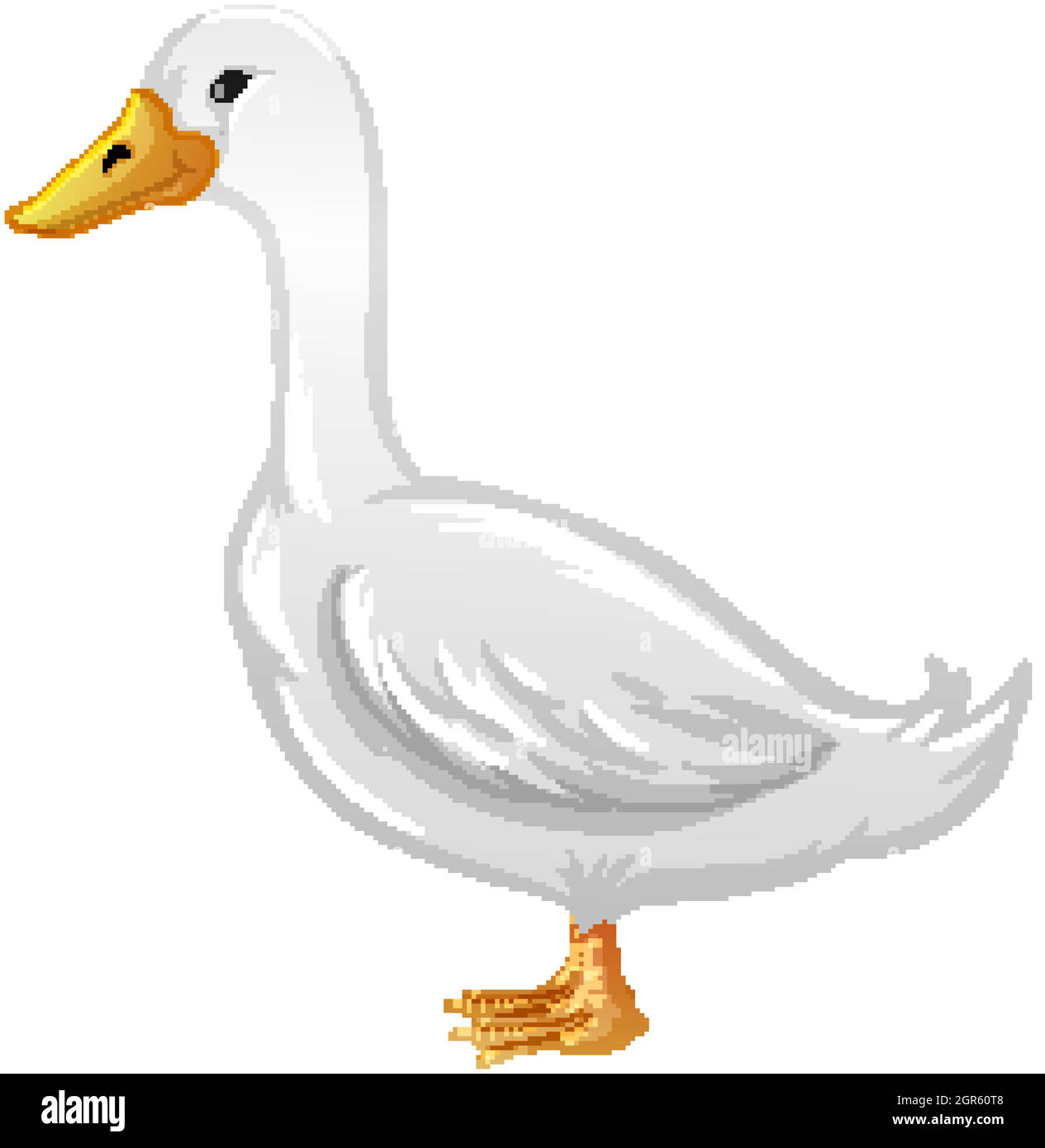 Un pato en estilo de dibujos animados aislado sobre fondo blanco Imagen Vector de stock - Alamy Un pato en estilo de dibujos animados aislado sobre fondo blanco Imagen Vector de stock - Alamy