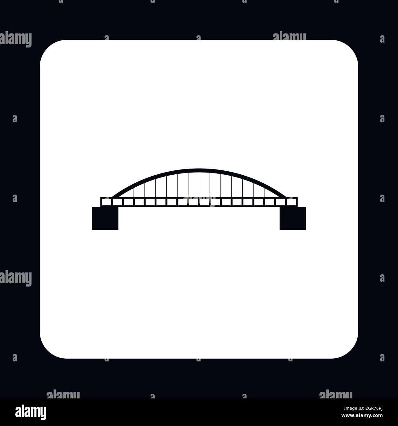 Icono de Puente clásico, estilo sencillo Ilustración del Vector