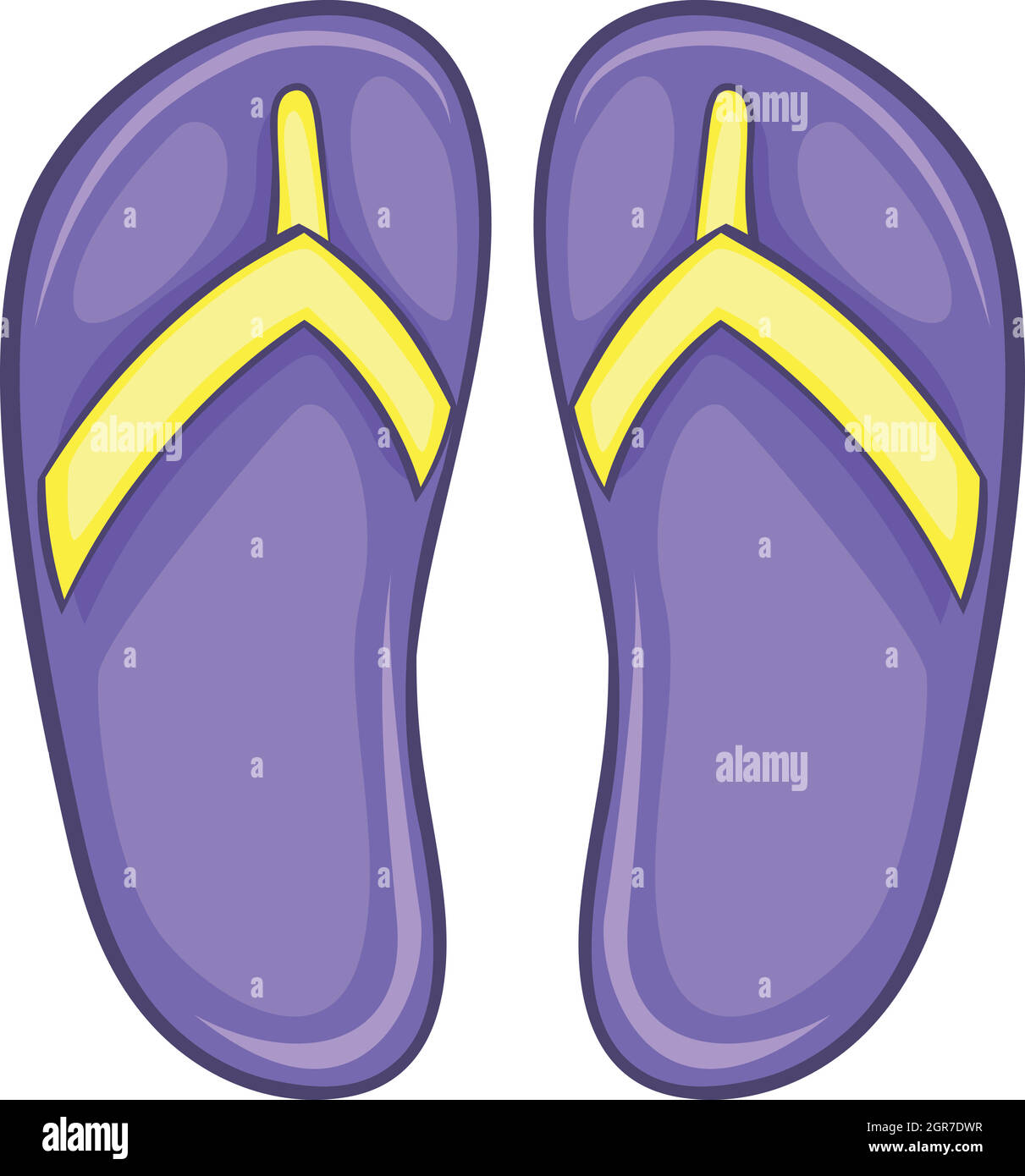 Flip flop sandalias, icono de estilo de dibujos animados Imagen Vector de  stock - Alamy