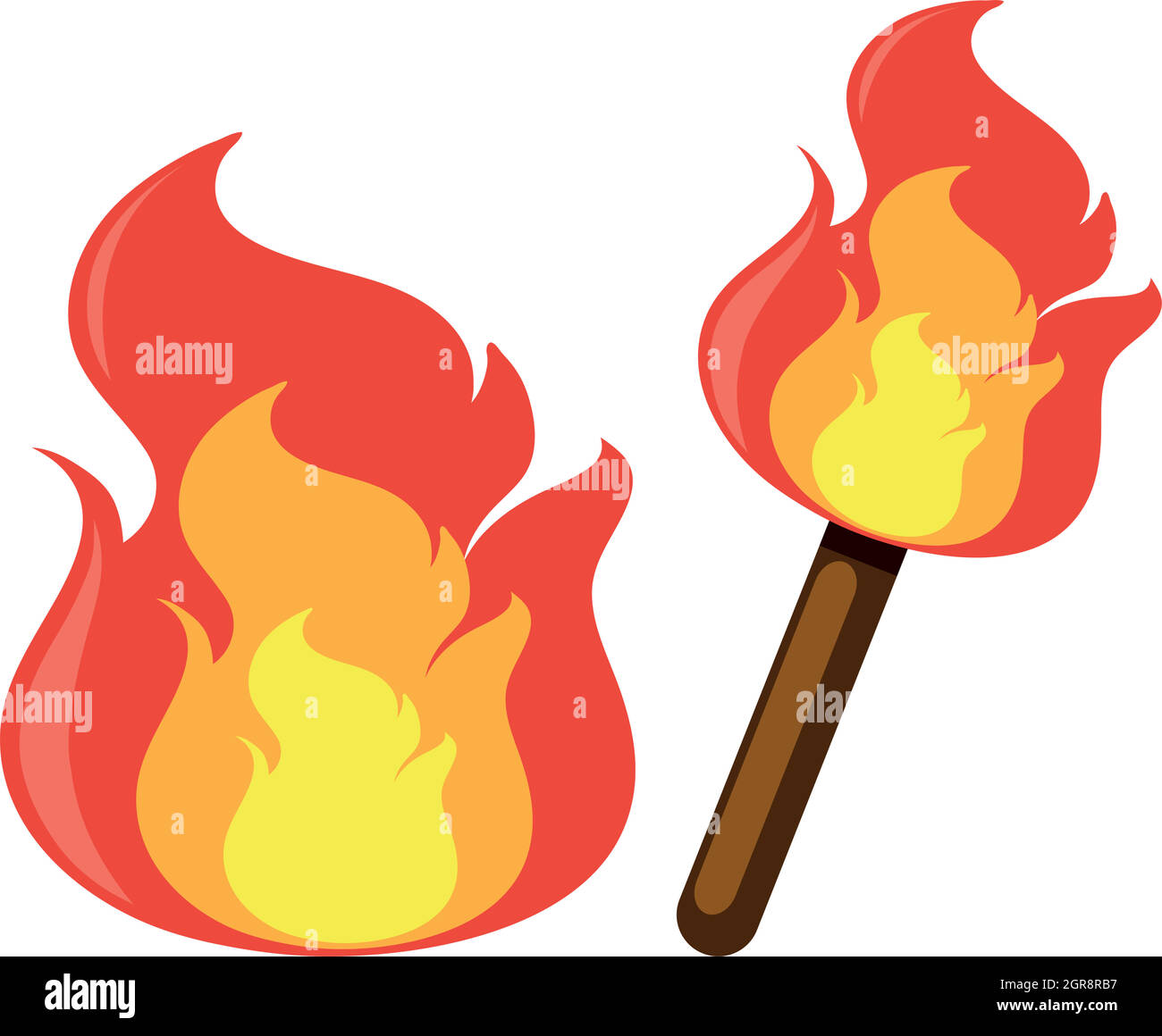 brumoso abrazo Cambios de Juego de llama de fuego Imagen Vector de stock - Alamy