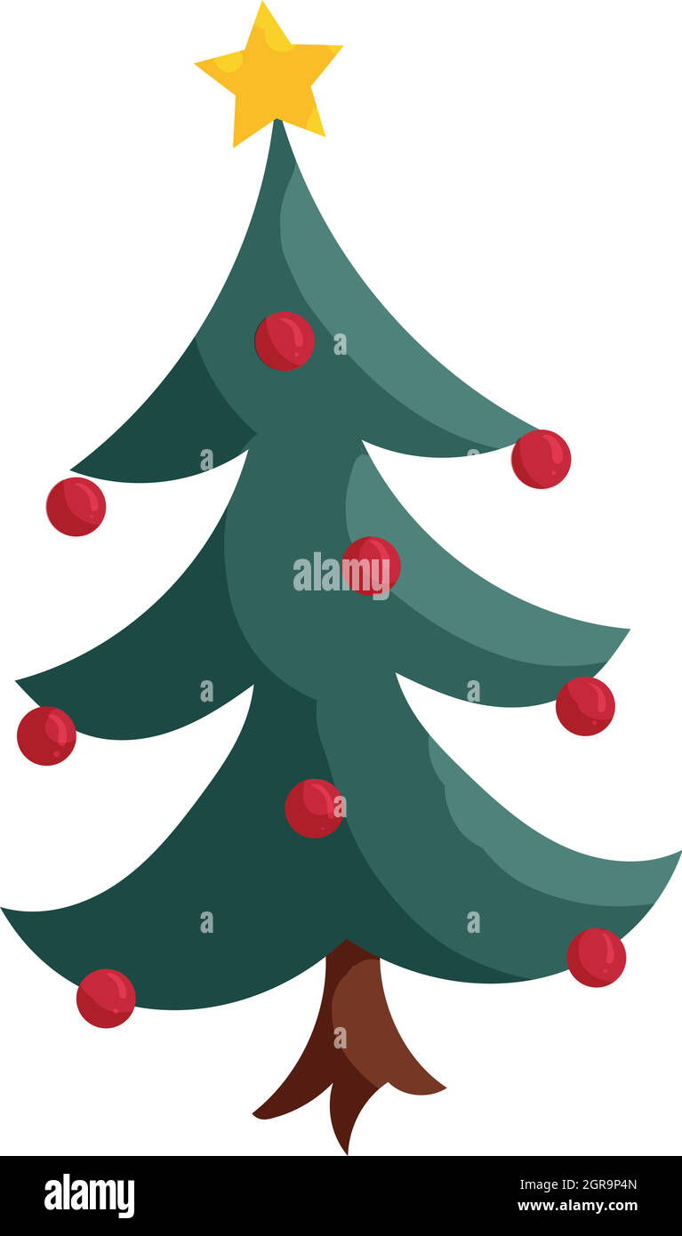 Icono del árbol de Navidad, estilo de dibujos animados Imagen Vector de  stock - Alamy
