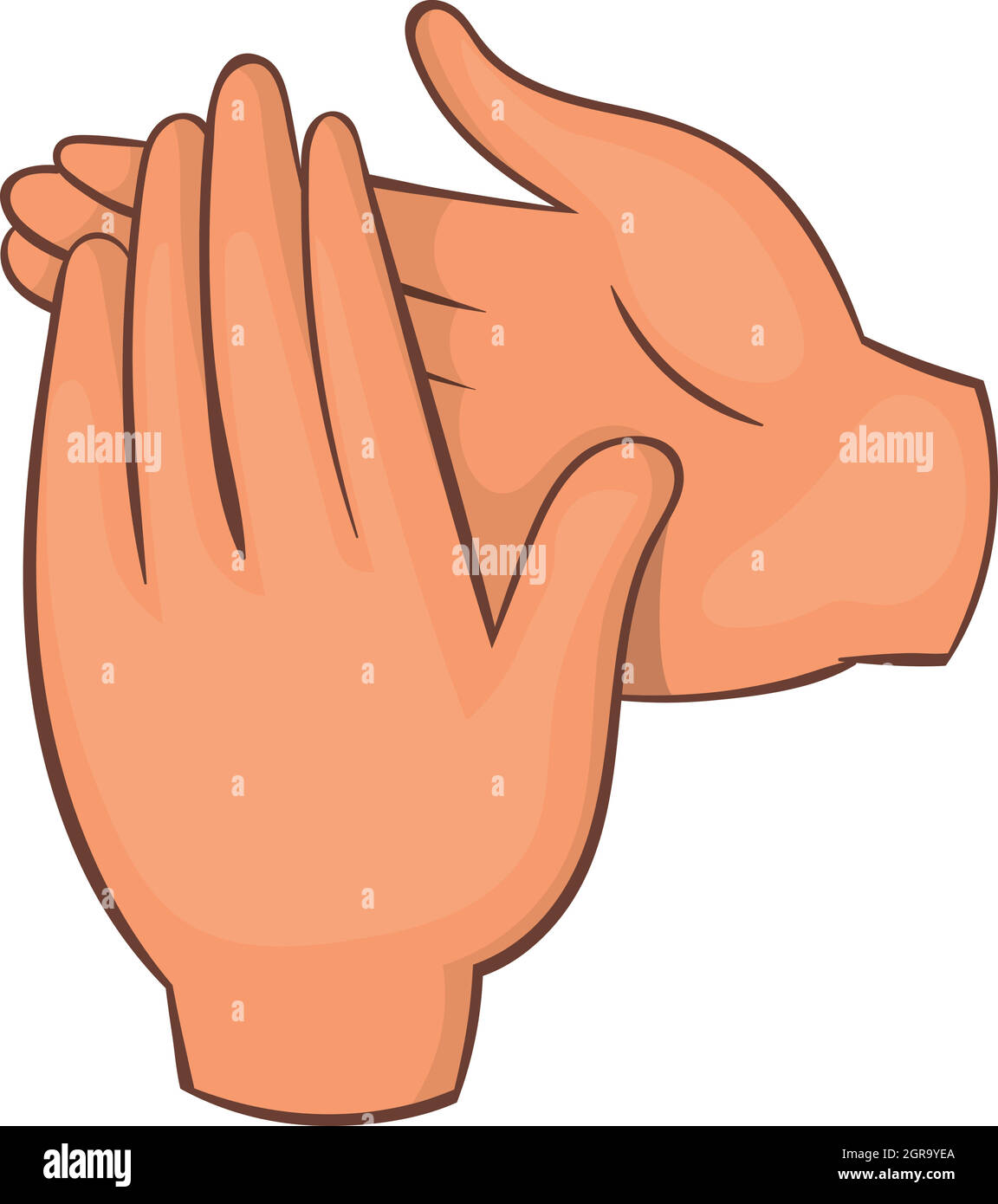 Icono de aplausos, estilo de dibujos animados Imagen Vector de stock - Alamy