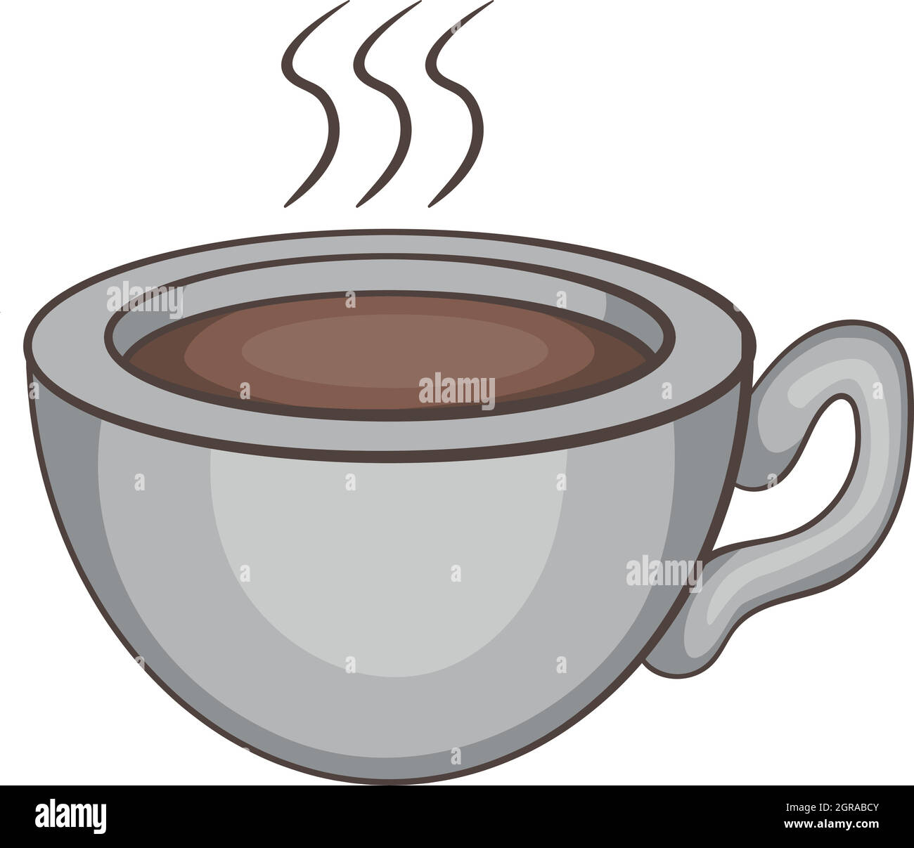El icono de la taza de café, estilo de dibujos animados Imagen Vector de  stock - Alamy