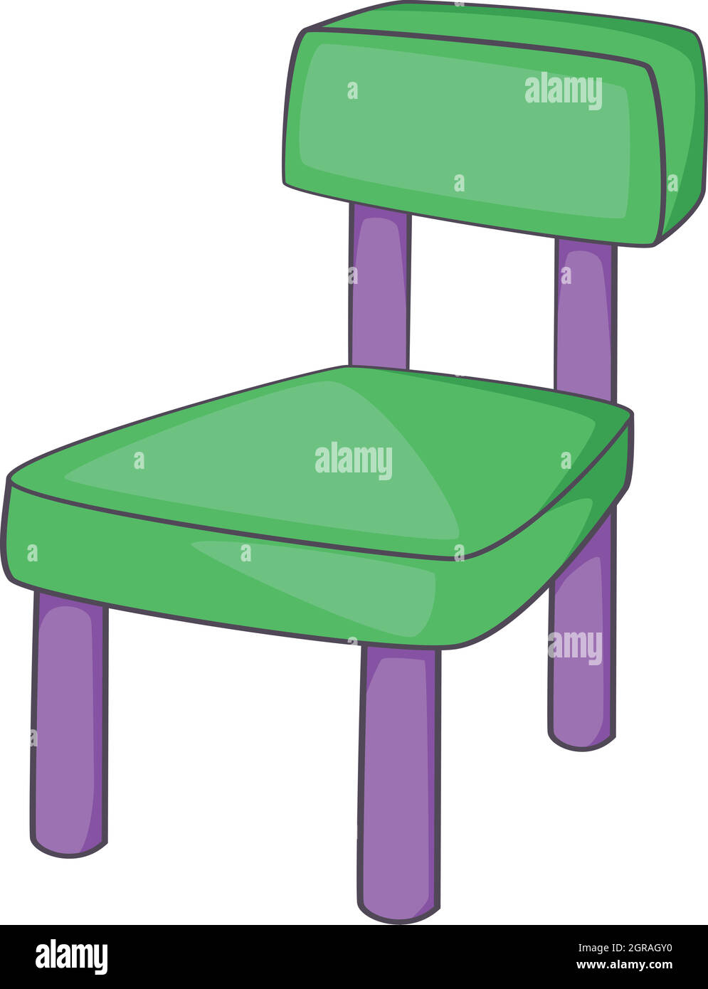 Los niños silla icono, estilo de dibujos animados Imagen Vector de stock -  Alamy