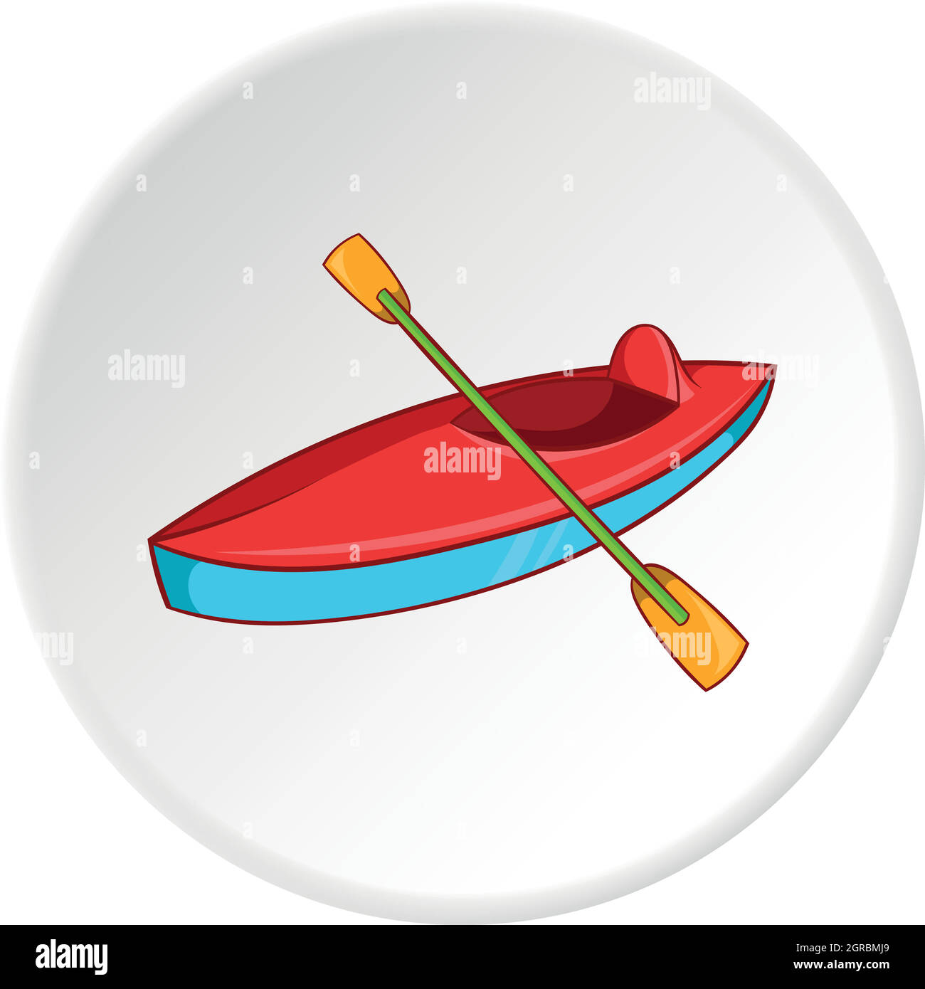 Icono de kayak, estilo de dibujos animados Ilustración del Vector