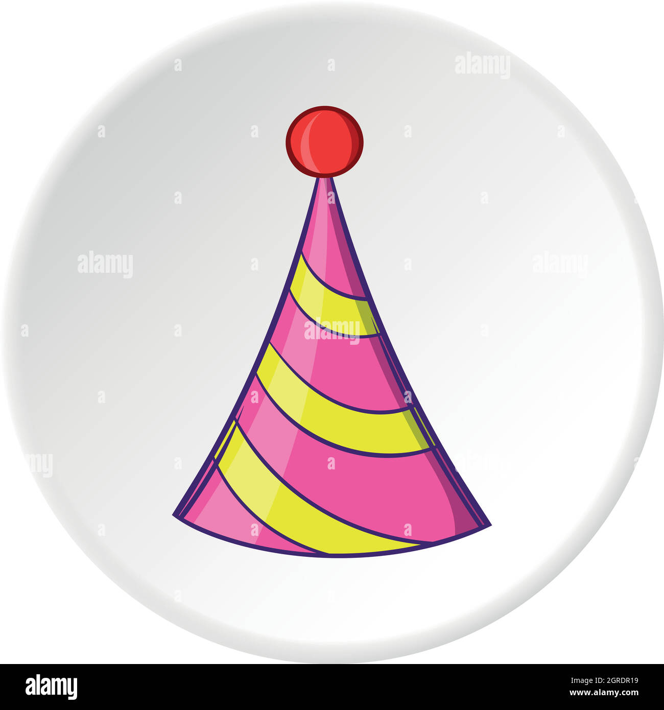 Gorro de fiesta, el icono de estilo de dibujos animados Imagen Vector de  stock - Alamy