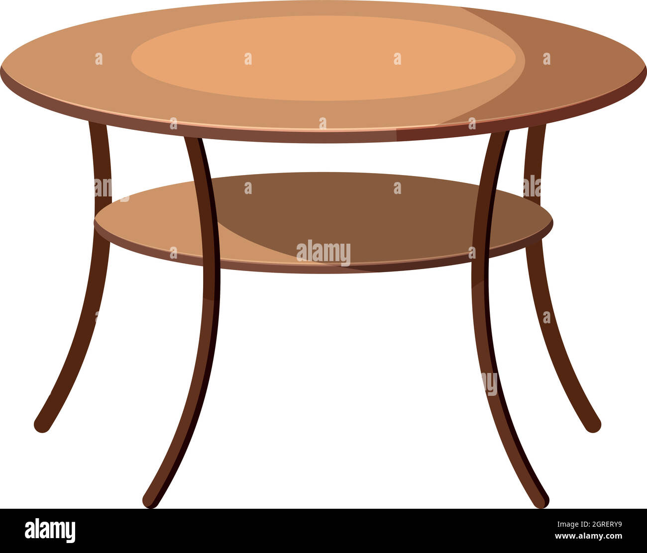 La mesa redonda, el icono de estilo de dibujos animados Imagen Vector de  stock - Alamy