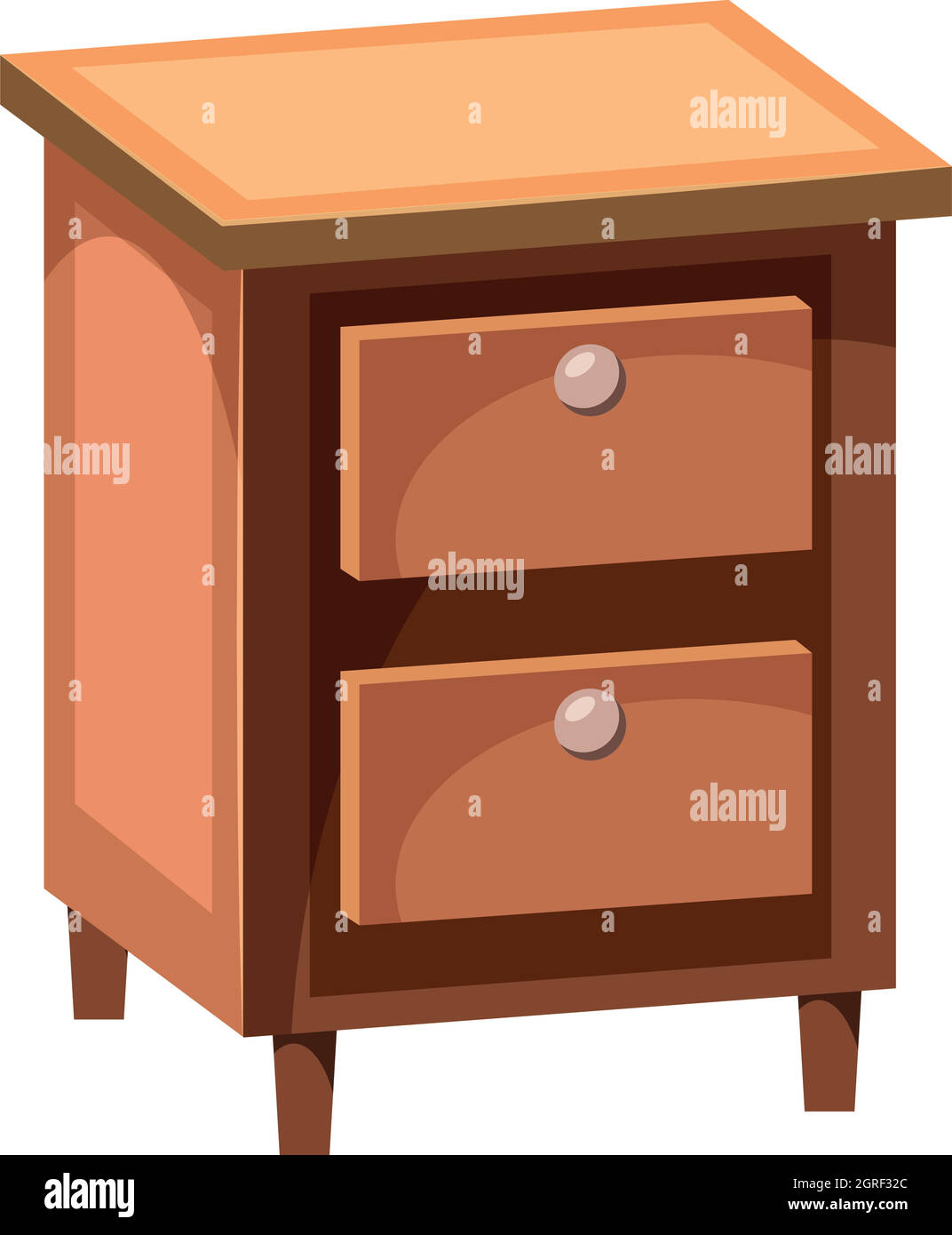 Muebles de cajones, icono de estilo de dibujos animados Imagen Vector de  stock - Alamy