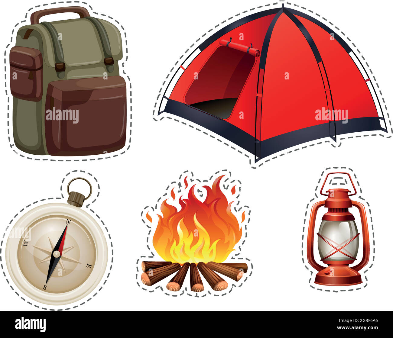 Accesorios de camping imagen de archivo. Imagen de turismo - 224756263