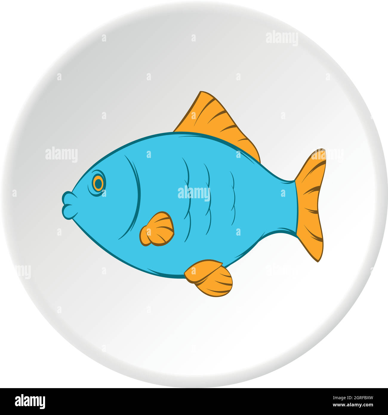 Icono de pescado, estilo de dibujos animados Imagen Vector de stock - Alamy