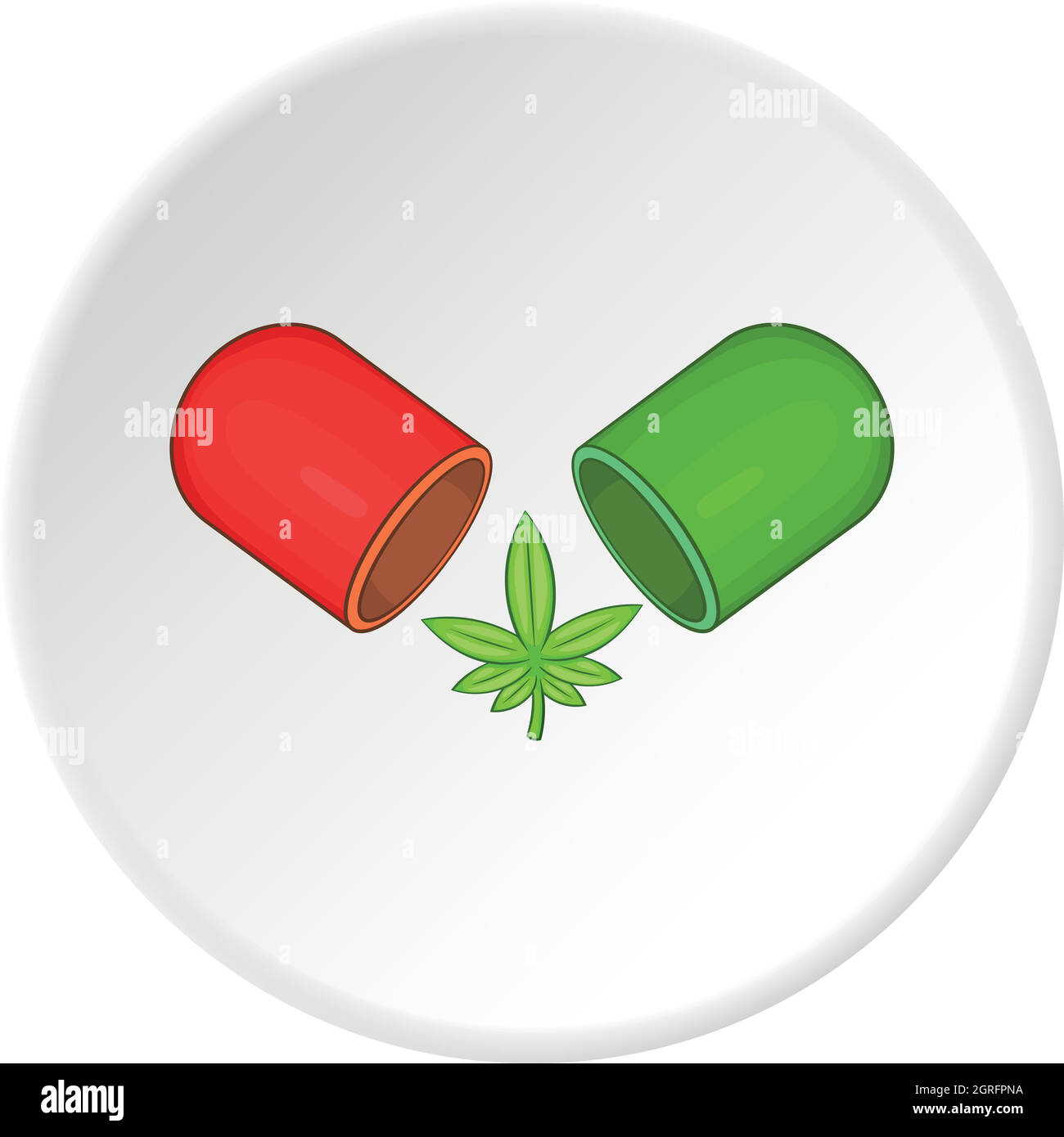 Las píldoras de marihuana, el icono de estilo de dibujos animados Imagen  Vector de stock - Alamy