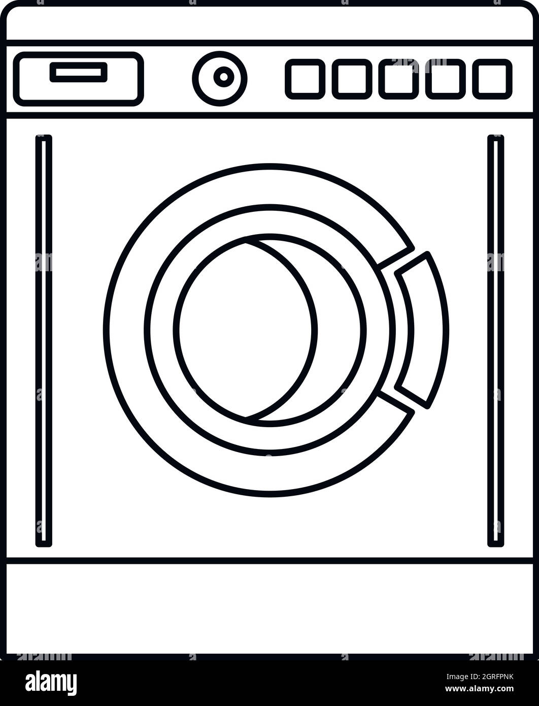 Lavadora icono, el estilo de esquema Imagen Vector de stock - Alamy