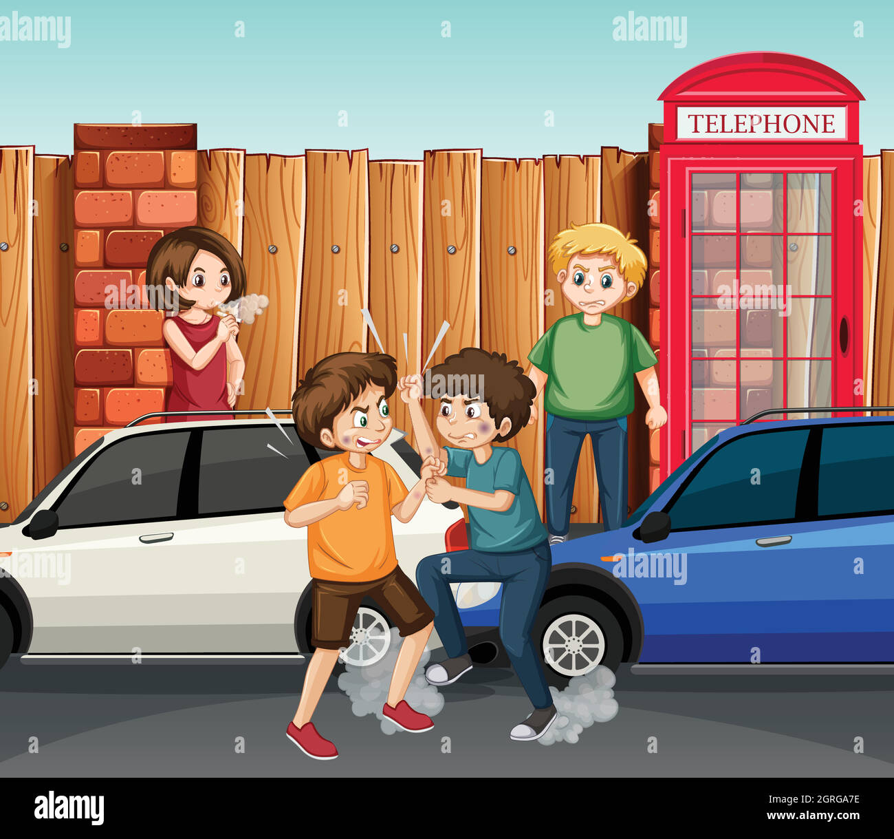 Pelea de pandillas Imágenes vectoriales de stock - Alamy Pelea de pandillas Imágenes vectoriales de stock - Alamy