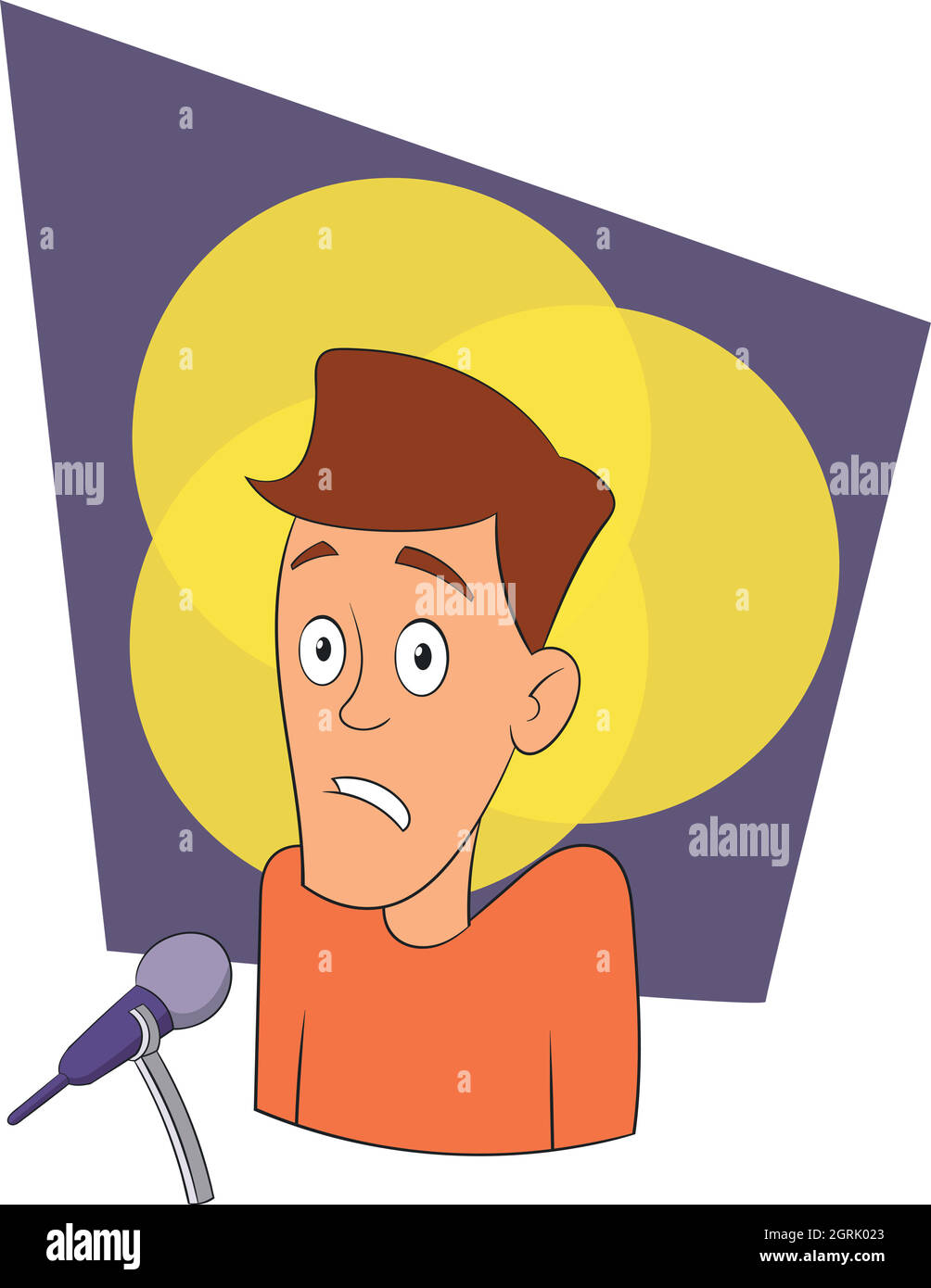 Miedo a hablar en público, el icono de estilo de dibujos animados Imagen  Vector de stock - Alamy