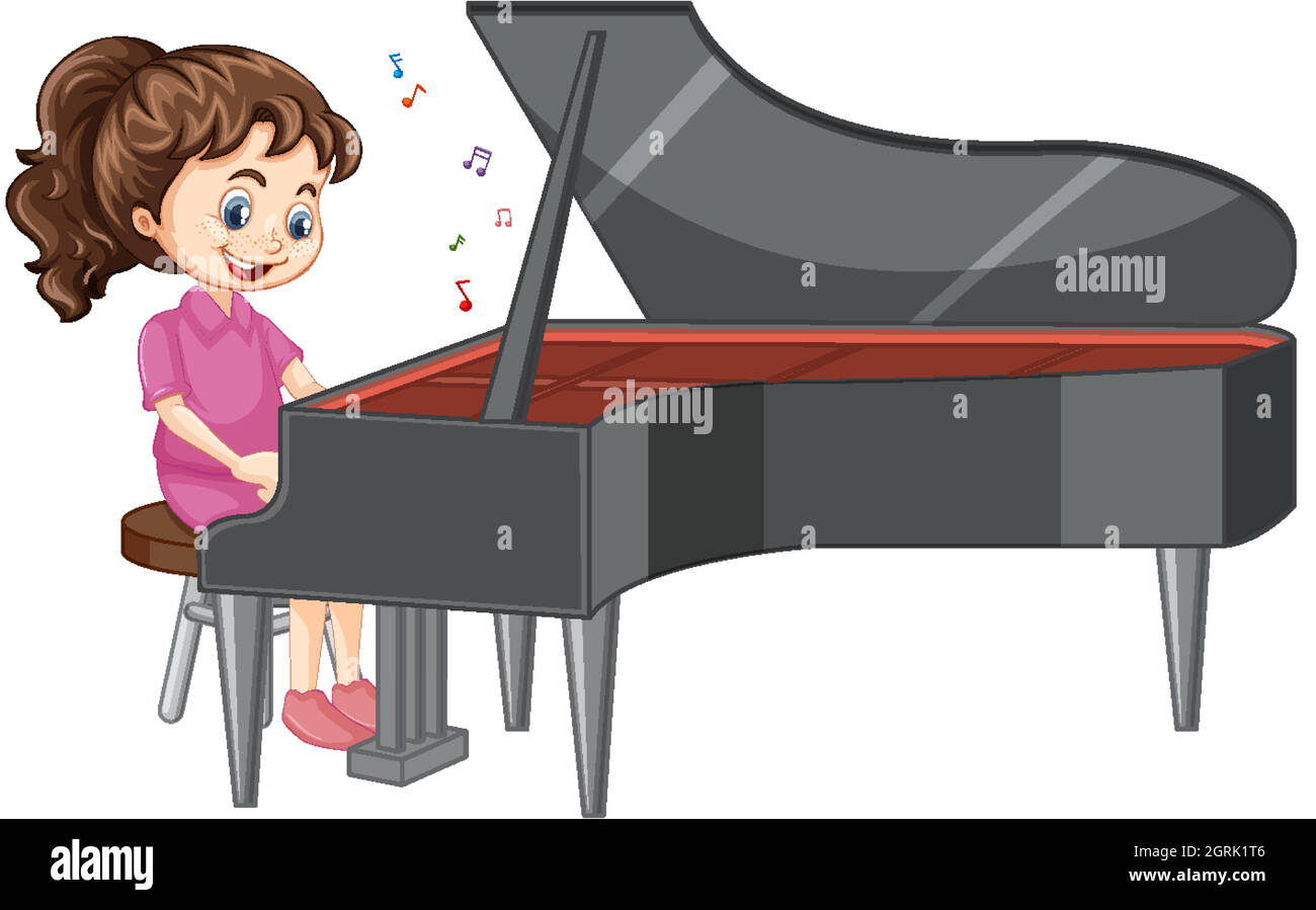 Children playing piano Imágenes vectoriales de stock - Alamy