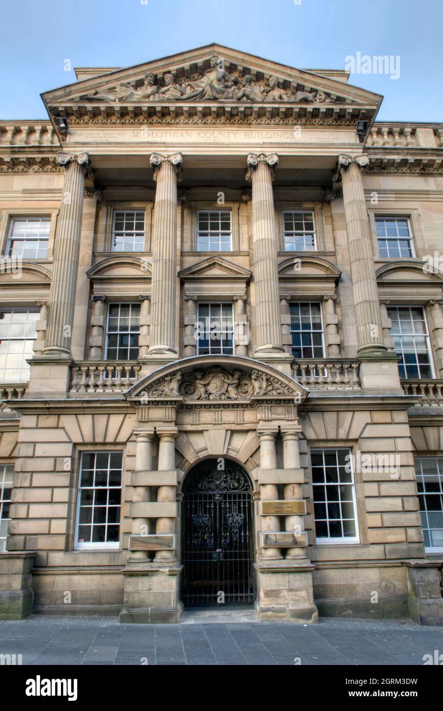Edificio georgiano en la ciudad de Edimburgo que alberga la Comisión Electoral y las Cámaras de Lothian. Edimburgo, Escocia Foto de stock