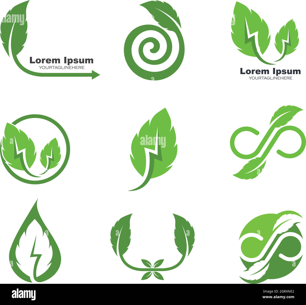verde hoja ecología naturaleza elemento vector icono de ir verde Ilustración del Vector