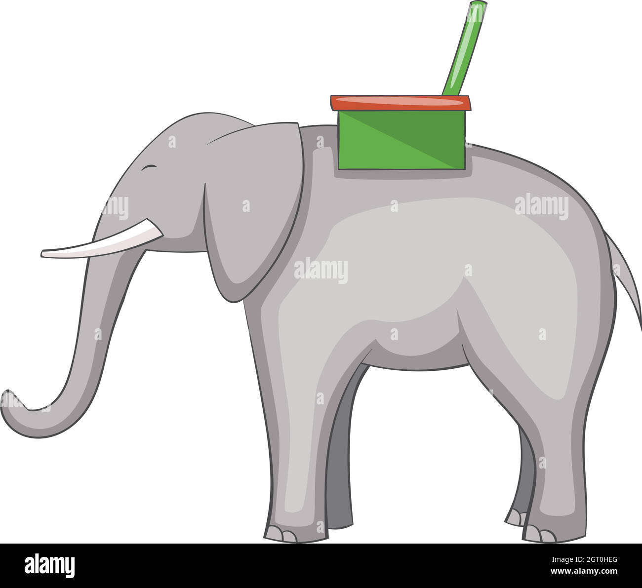 Icono de elefante, estilo de dibujos animados Ilustración del Vector