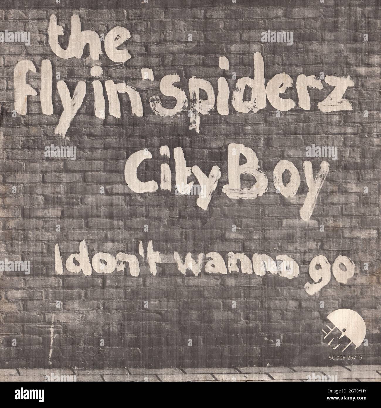 The Flyin' Spiderz - City boy - No quiero ir 45rpm - Vintage Vinyl Record Cover Foto de stock