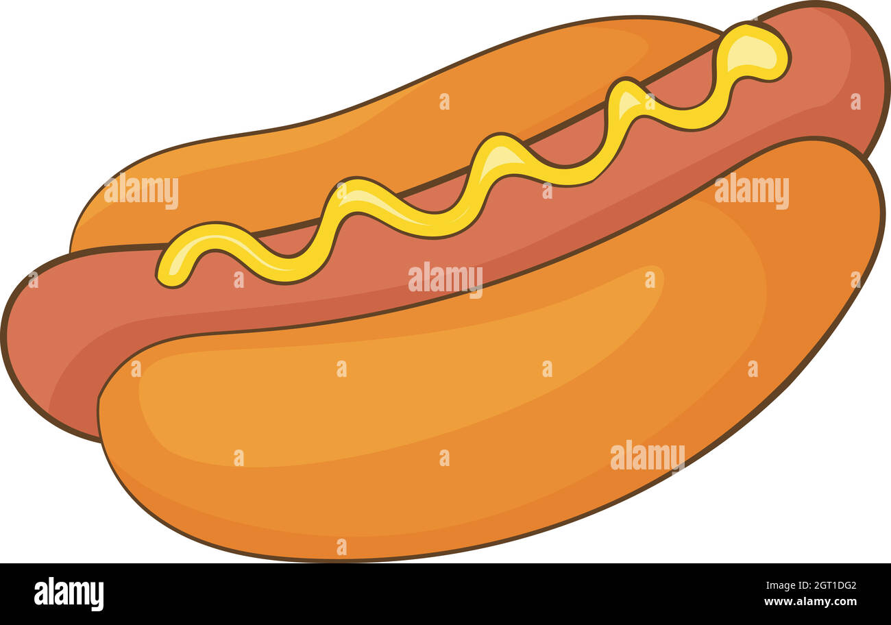 Icono de perros calientes, estilo de dibujos animados Imagen Vector de  stock - Alamy