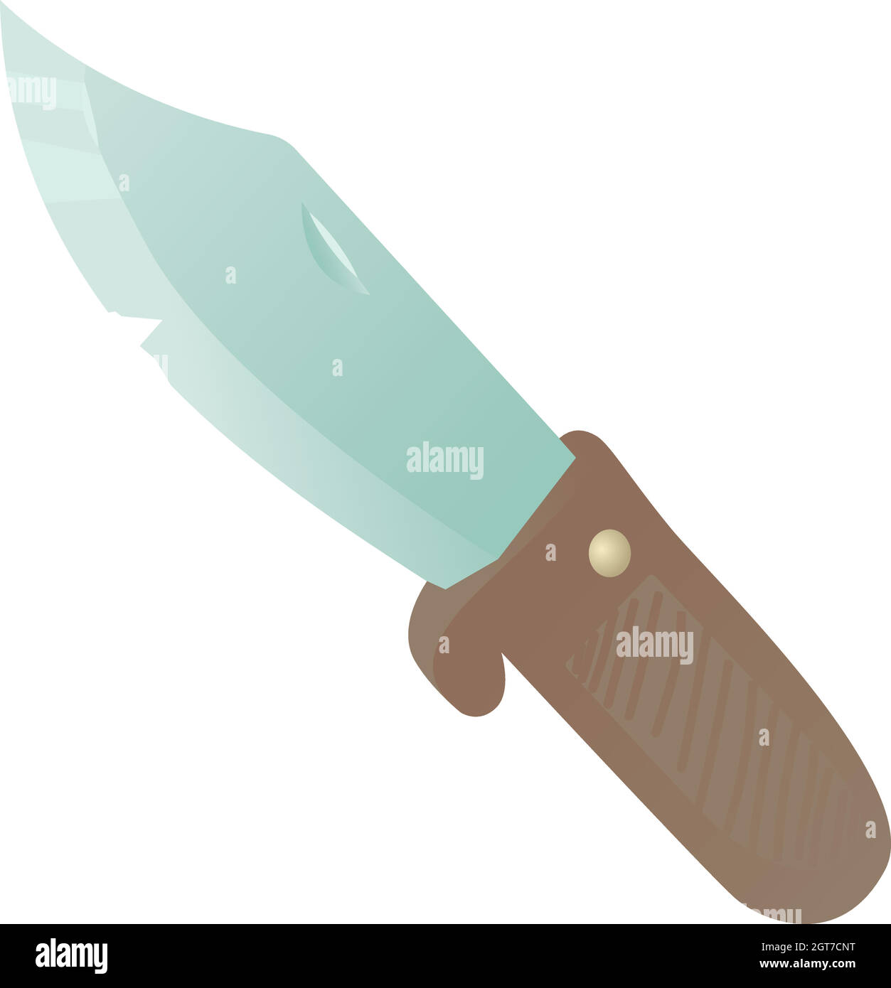 Icono de cuchilla, estilo de dibujos animados Ilustración del Vector