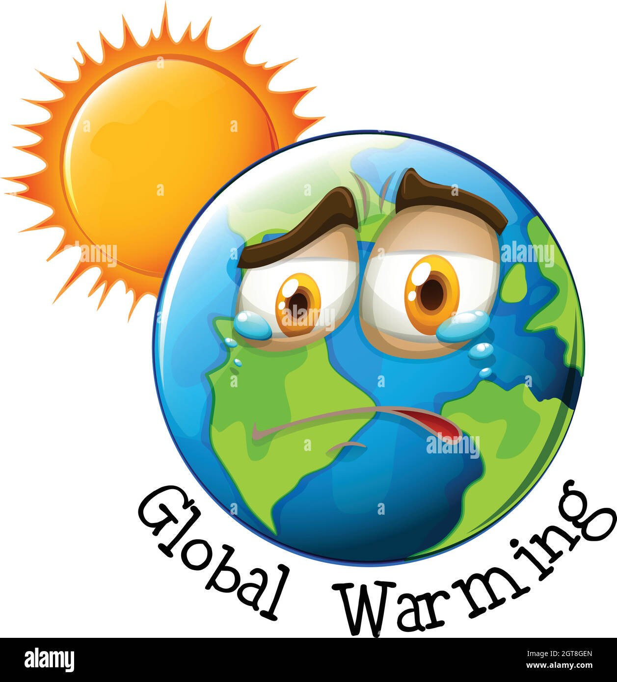 Icono del calentamiento global Ilustración del Vector