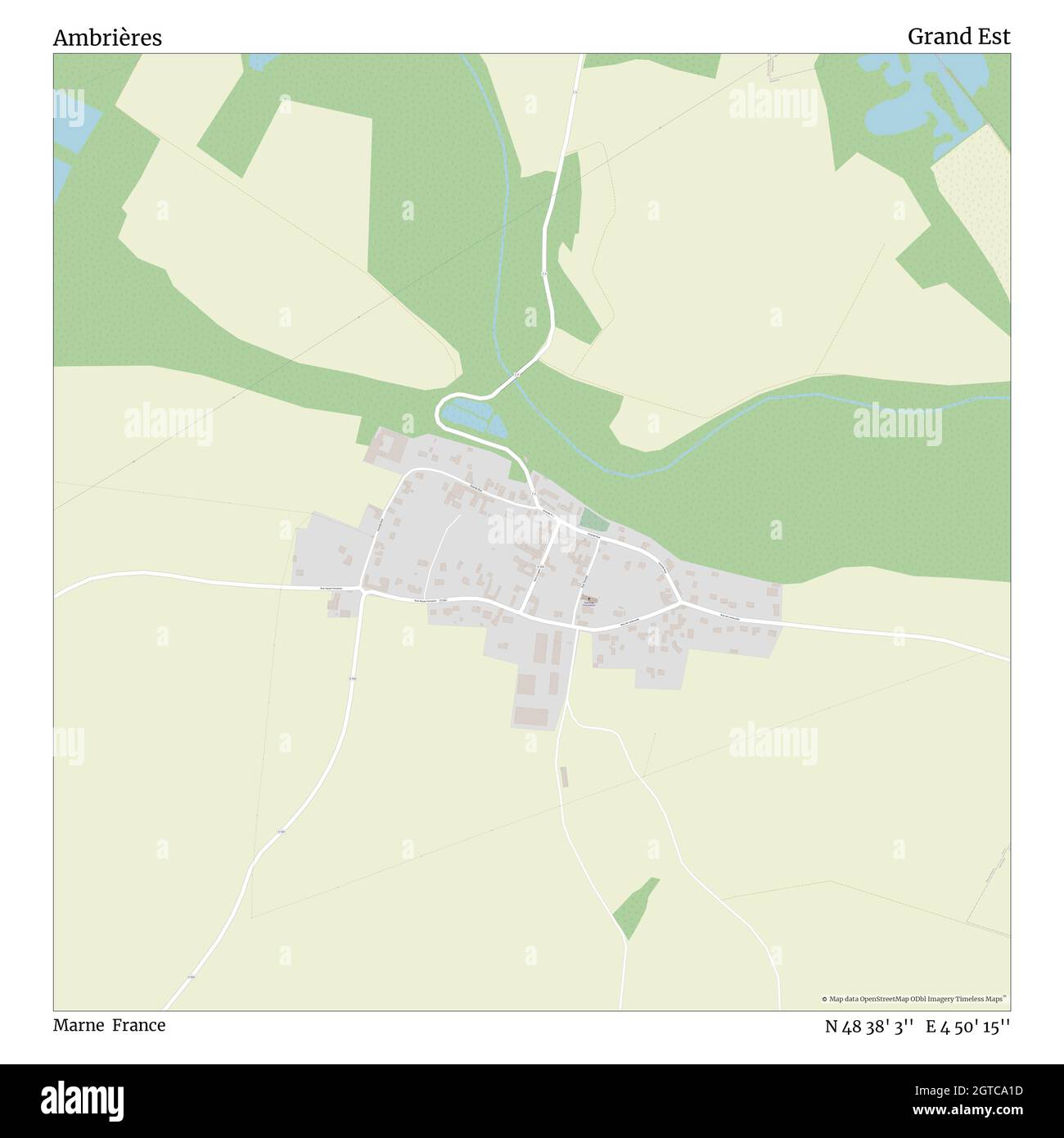 Ambrières, Marne, Francia, Grand Est, N 48 38' 3'', E 4 50' 15'', mapa