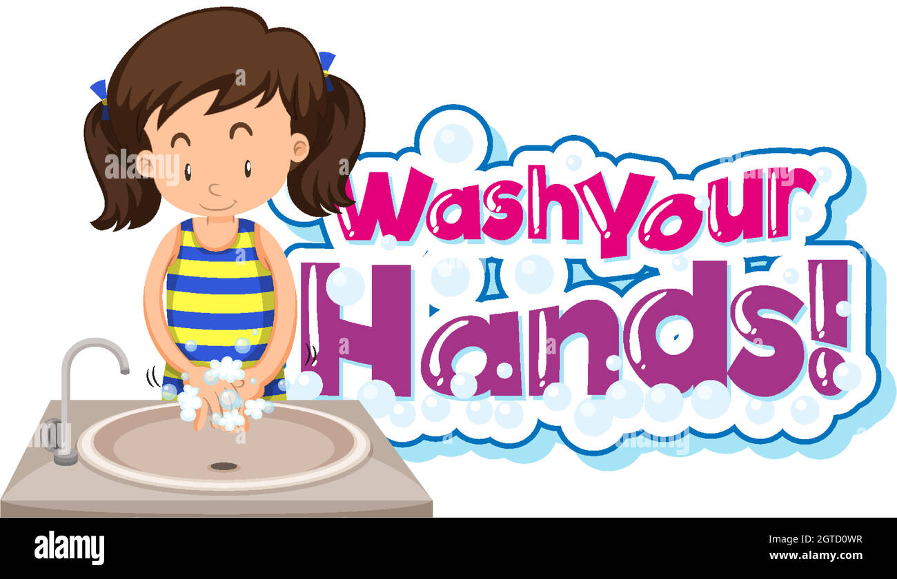 Niño lavandose las manos dibujo fotografías e imágenes de alta resolución -  Alamy