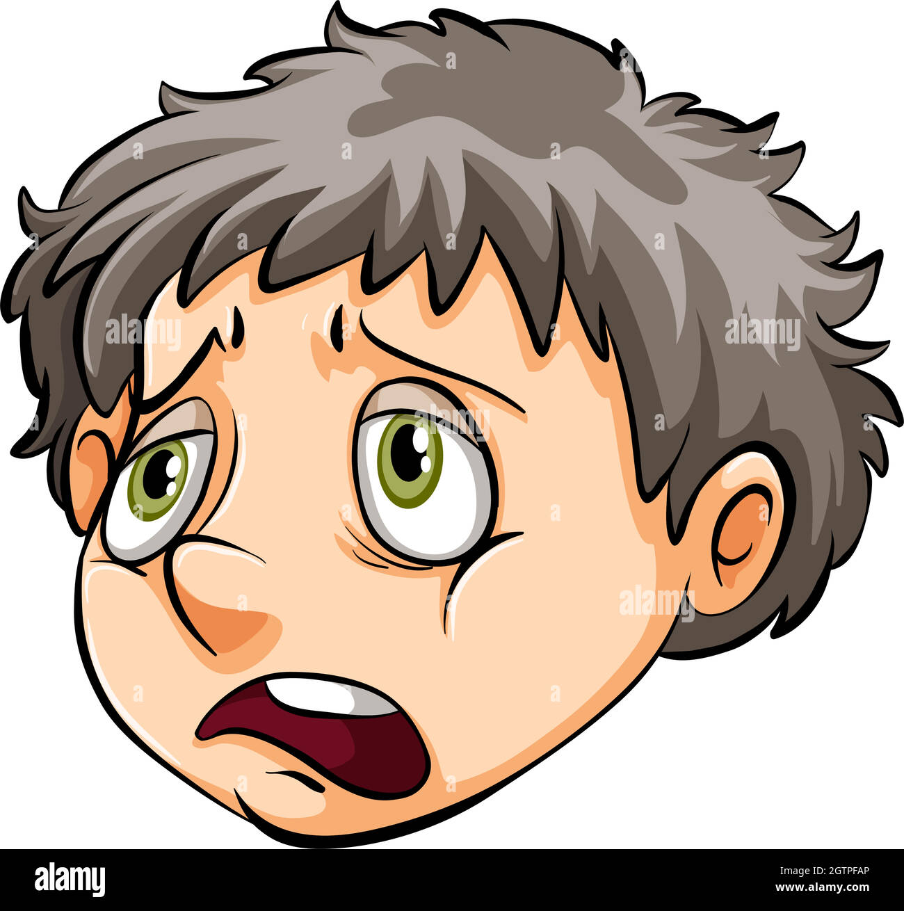 Niño negro triste Imágenes vectoriales de stock - Alamy