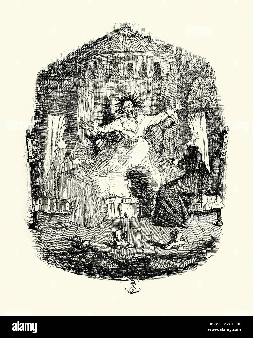 Ilustración vintage Black Mousquetaire, una leyenda de Francia Una