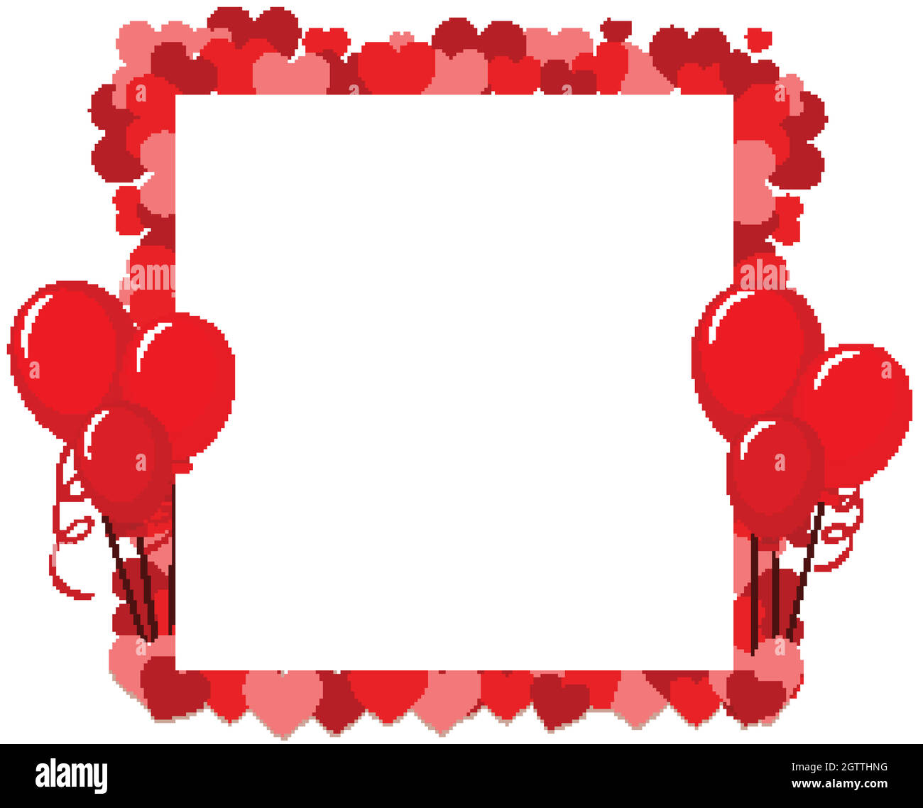 Arco de globos rojos Imagen Vector de stock - Alamy