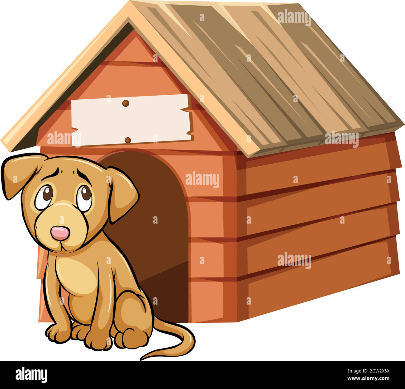 Cachorro mirando triste Imágenes vectoriales de stock - Alamy
