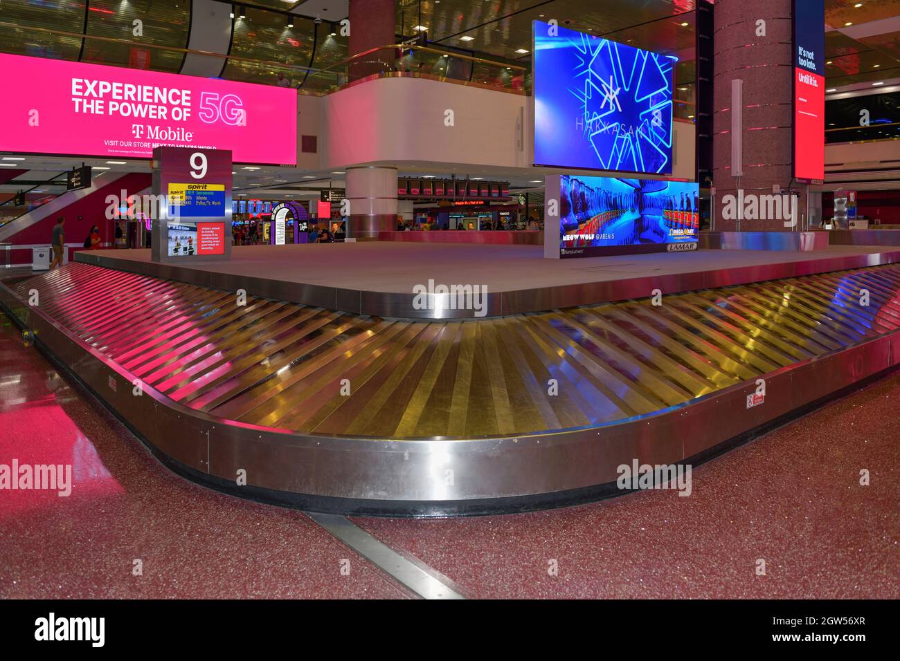 Nevada USA 04-09-21 Esta es la zona de reclamo de equipaje de la aerolínea  Spirit 9 ubicada en la Terminal N° 1 del Aeropuerto Internacional McCarran  de Las Vegas Fotografía de stock - Alamy