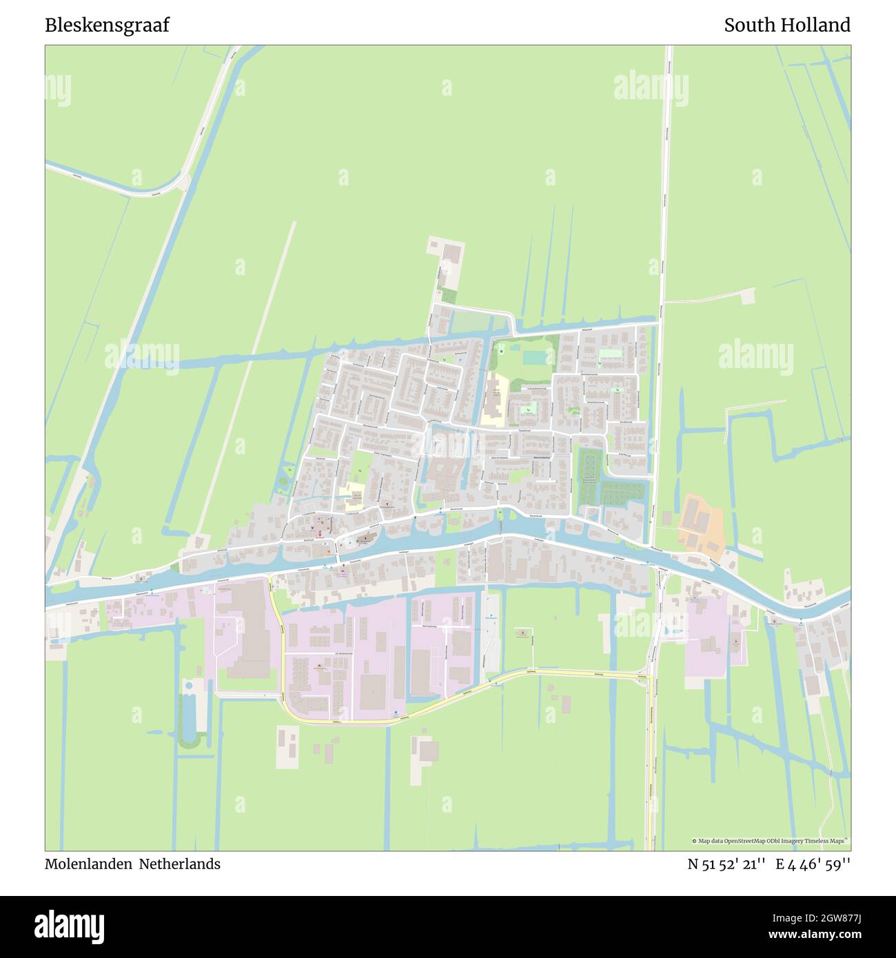 Bleskensgraaf, Molenlanden, Holanda del Sur, N 51 52' 21'', E 4 46' 59'', MAP, Timeless Map publicado en 2021. Viajeros, exploradores y aventureros como Florence Nightingale, David Livingstone, Ernest Shackleton, Lewis y Clark y Sherlock Holmes se basaron en mapas para planificar viajes a los rincones más remotos del mundo, Timeless Maps está trazando la mayoría de los lugares del mundo, mostrando el logro de grandes sueños Foto de stock