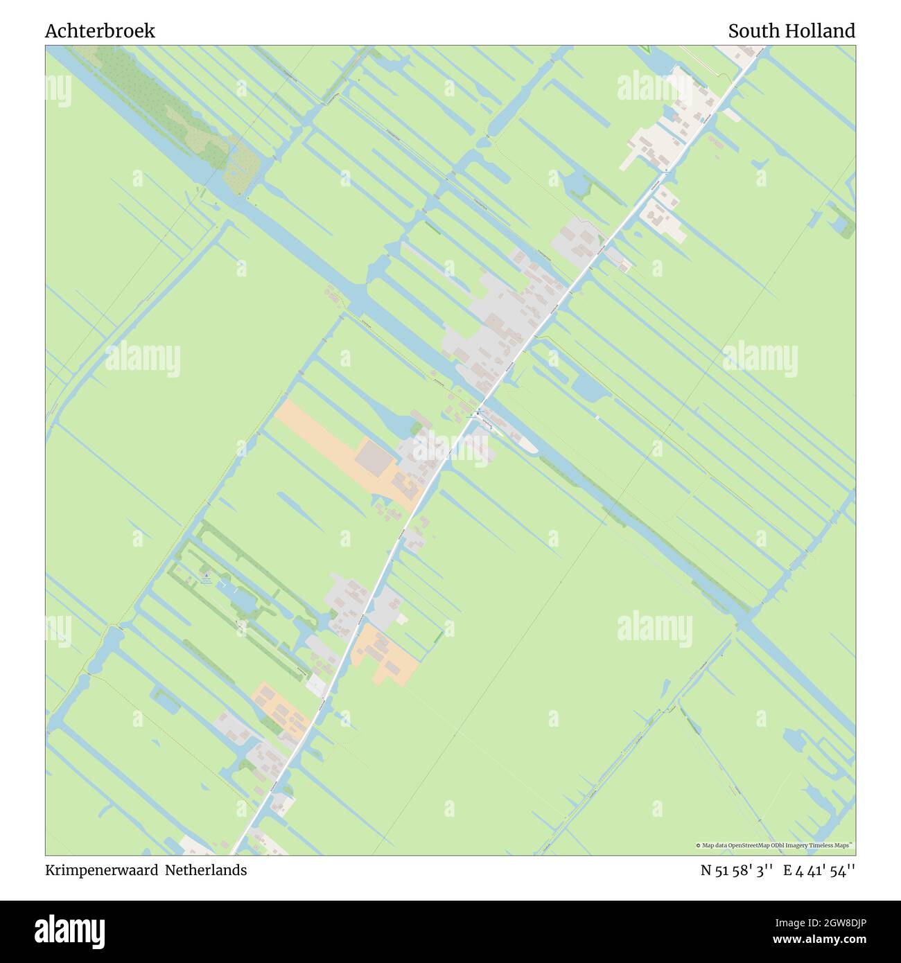 Achterbroek, Krimpenerwaard, Países Bajos, Holanda del Sur, N 51 58' 3'', E 4 41' 54'', MAP, Timeless Map publicado en 2021. Viajeros, exploradores y aventureros como Florence Nightingale, David Livingstone, Ernest Shackleton, Lewis y Clark y Sherlock Holmes se basaron en mapas para planificar viajes a los rincones más remotos del mundo, Timeless Maps está trazando la mayoría de los lugares del mundo, mostrando el logro de grandes sueños Foto de stock