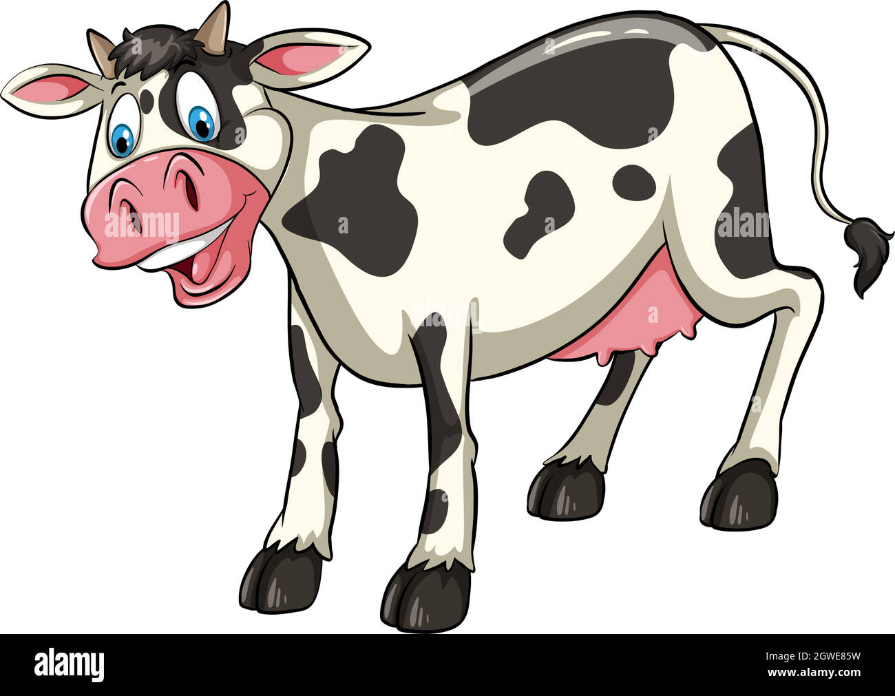 Ordeñando a la vaca Imágenes vectoriales de stock Alamy
