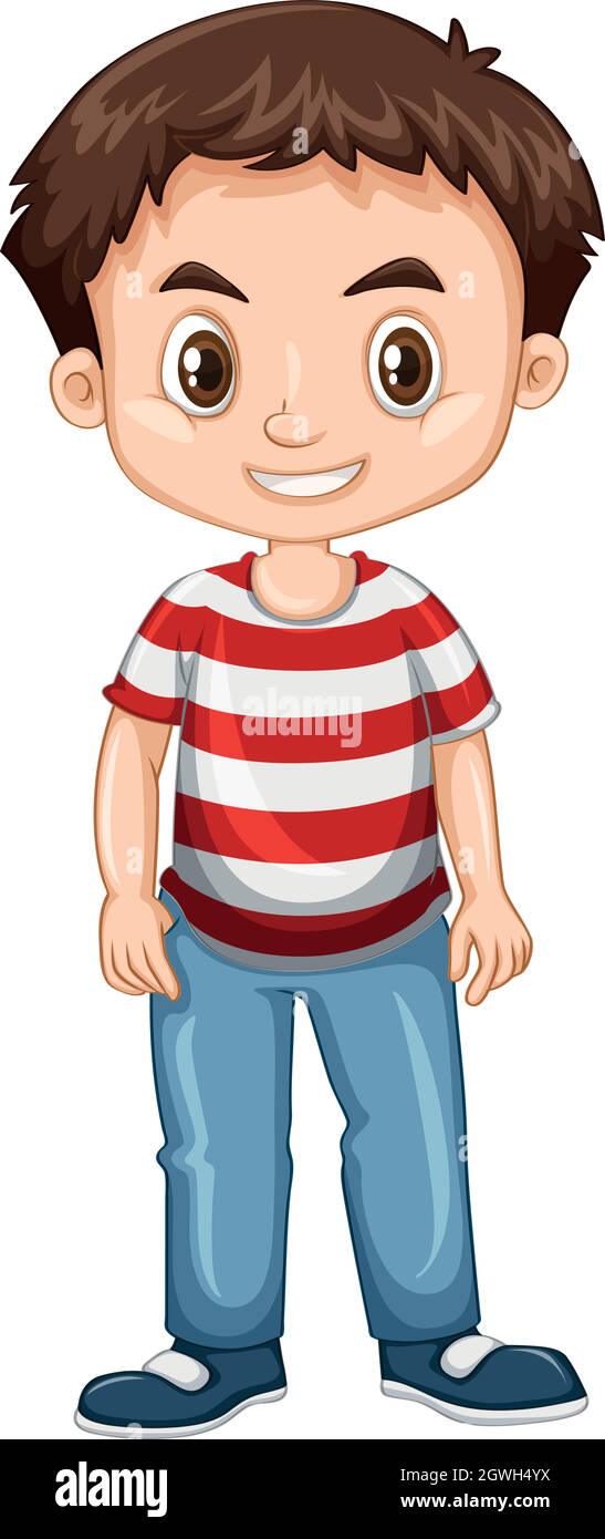 Niño pequeño de pie solo Imagen Vector de stock - Alamy