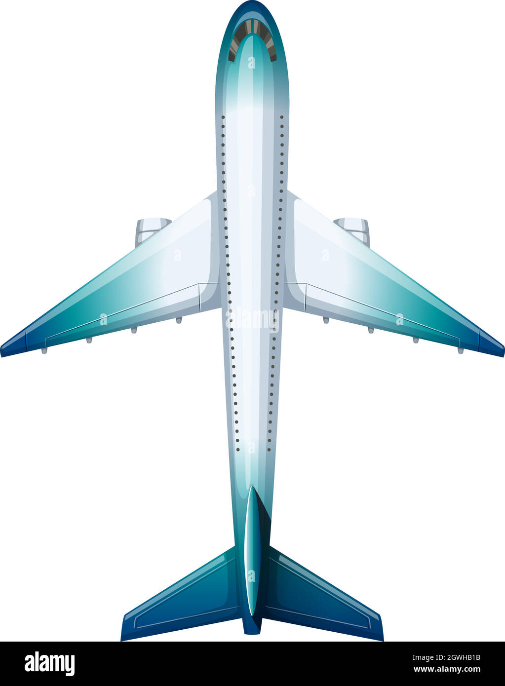Diseño moderno de avión Ilustración del Vector