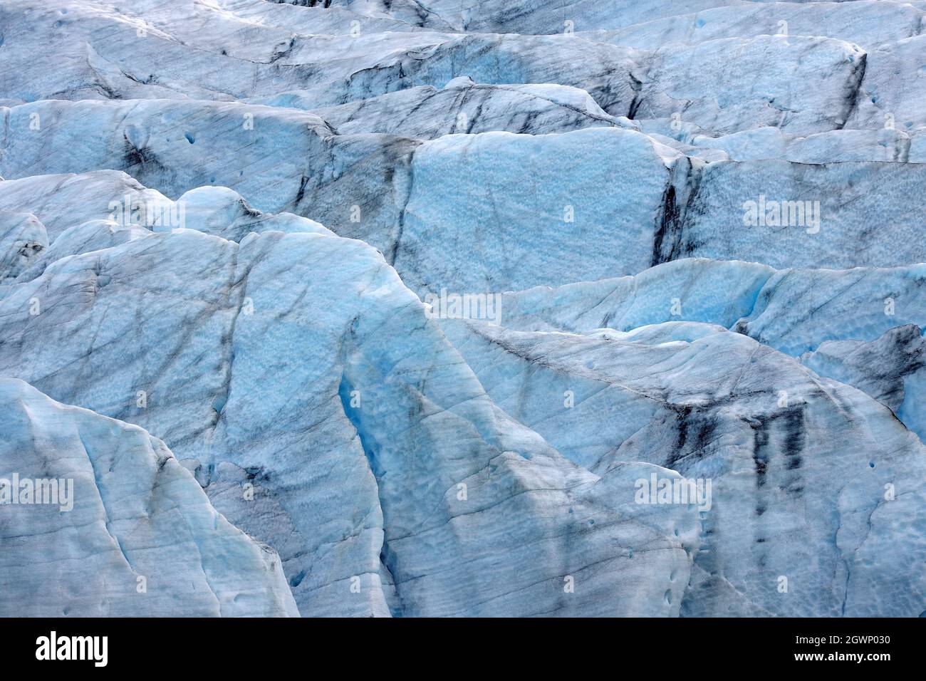 Disparo de fotograma completo de glaciar de hielo Foto de stock