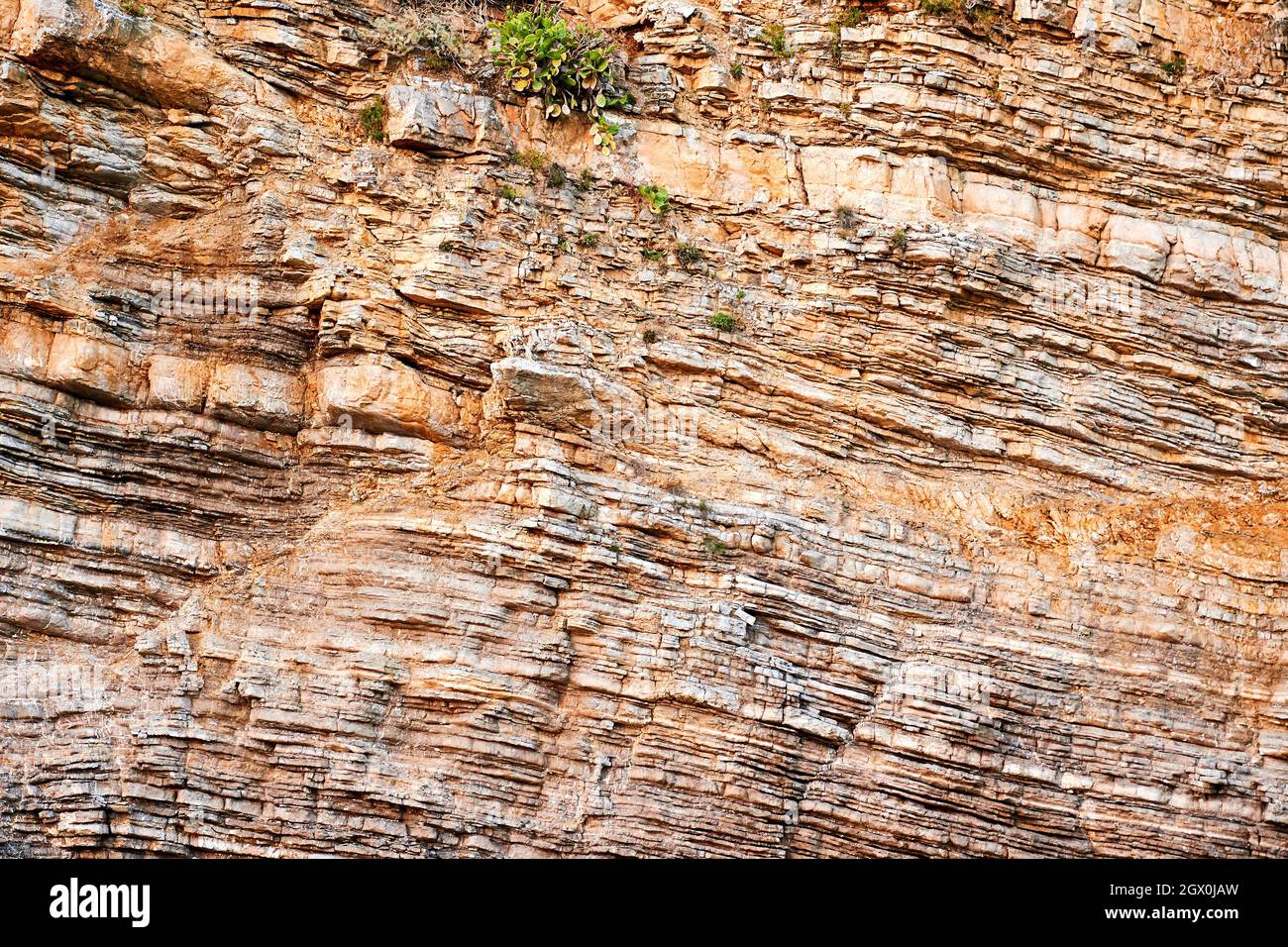 Textura de la superficie de roca de montaña erosionada. Fondos silvestres de la naturaleza Foto de stock